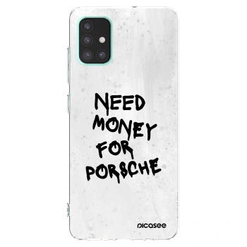 Picasee διαφανής θήκη σιλικόνης Samsung Galaxy A51 A515F - White Dollar