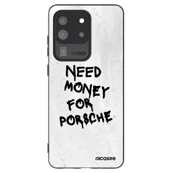 Picasee Μαύρη θήκη σιλικόνης για Samsung Galaxy S20 Ultra 5G G988F - White Dollar