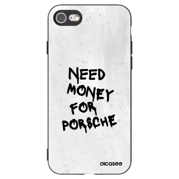 Picasee Μαύρη θήκη σιλικόνης για Apple iPhone SE 2020 - White Dollar