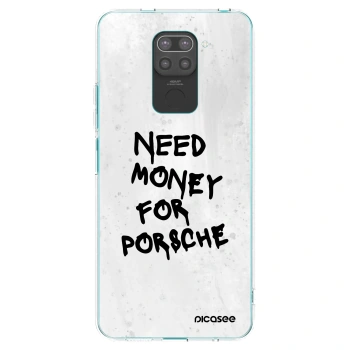 Picasee Μαύρη θήκη σιλικόνης για Xiaomi Redmi Note 9 - White Dollar