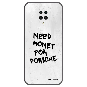 Picasee Μαύρη θήκη σιλικόνης για Xiaomi Redmi Note 9S - White Dollar