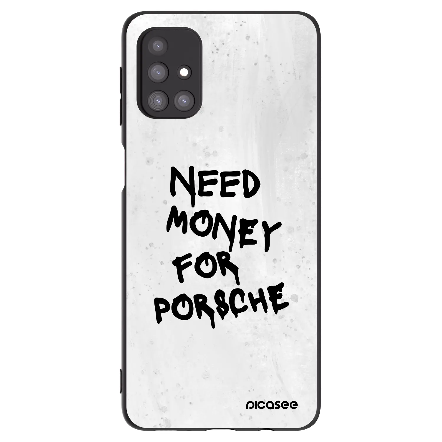 Picasee Μαύρη θήκη σιλικόνης για Samsung Galaxy M31s - White Dollar