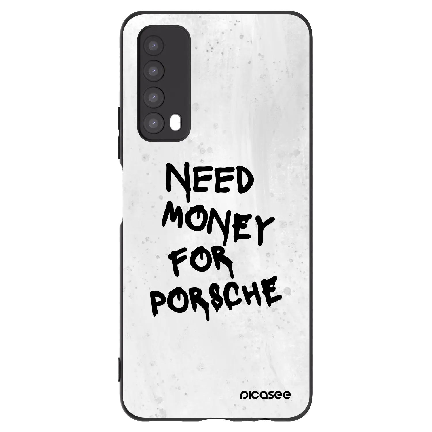 Picasee Μαύρη θήκη σιλικόνης για Huawei P Smart 2021 - White Dollar