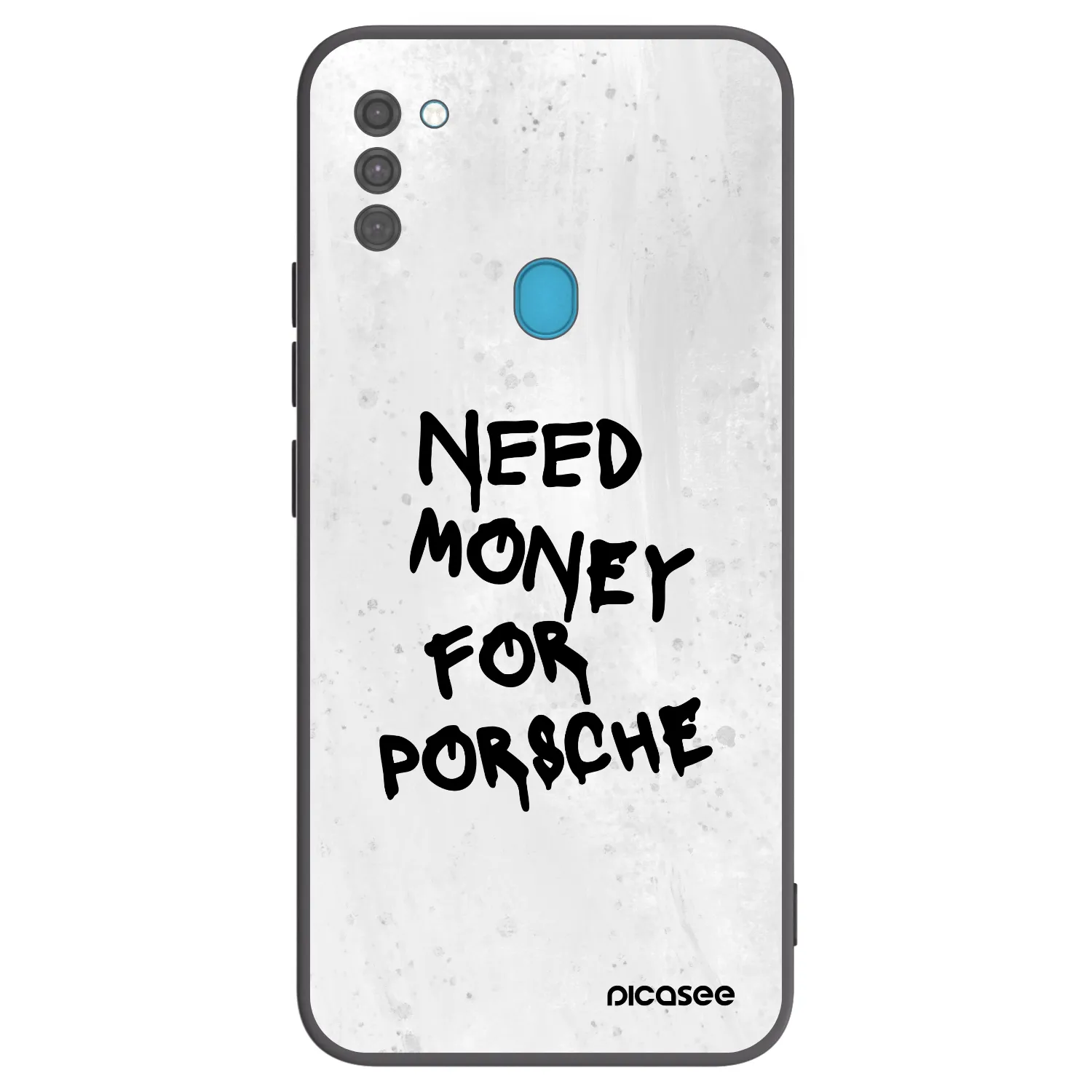 Picasee Μαύρη θήκη σιλικόνης για Samsung Galaxy M11 - White Dollar