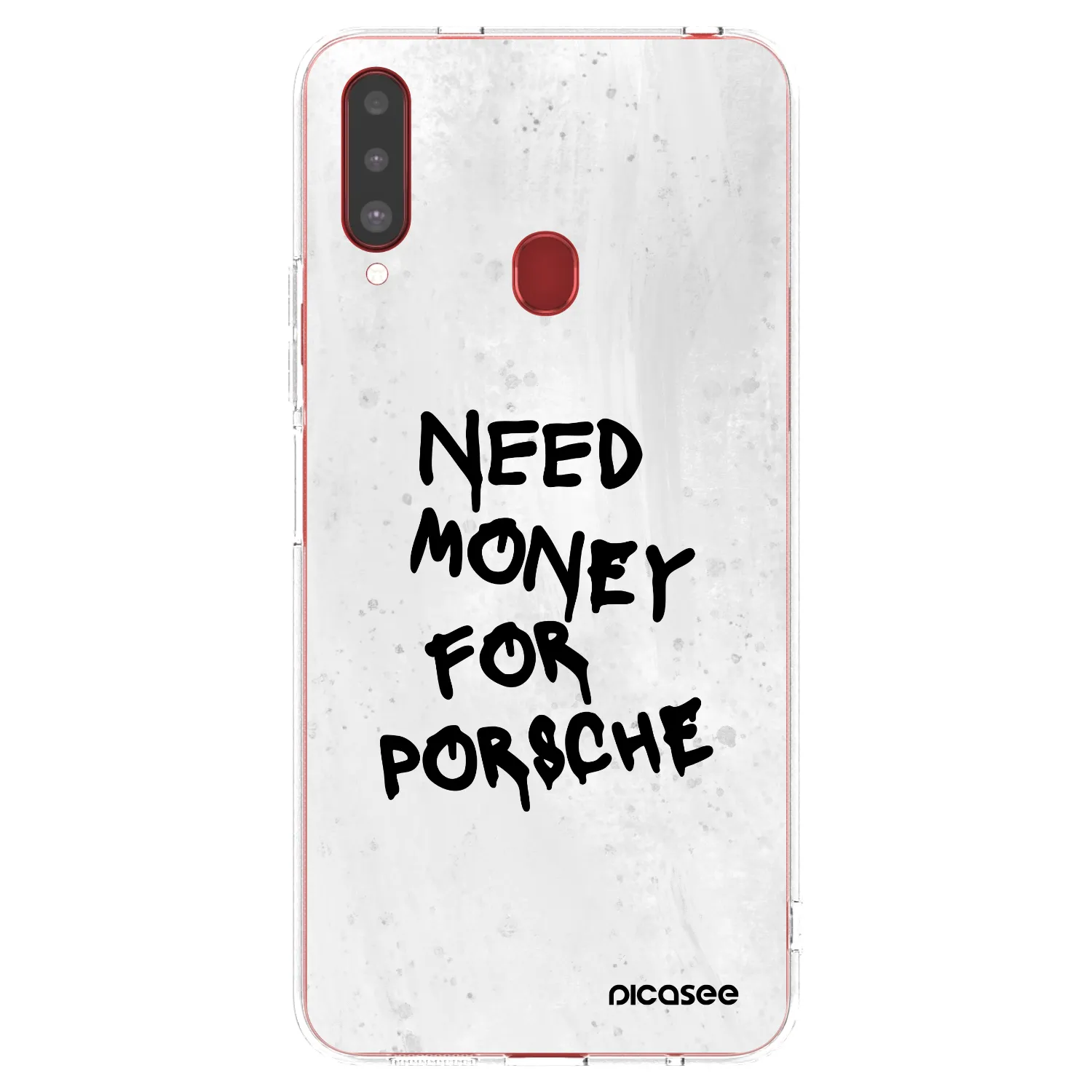 Picasee διαφανής θήκη σιλικόνης Samsung Galaxy A20s - White Dollar