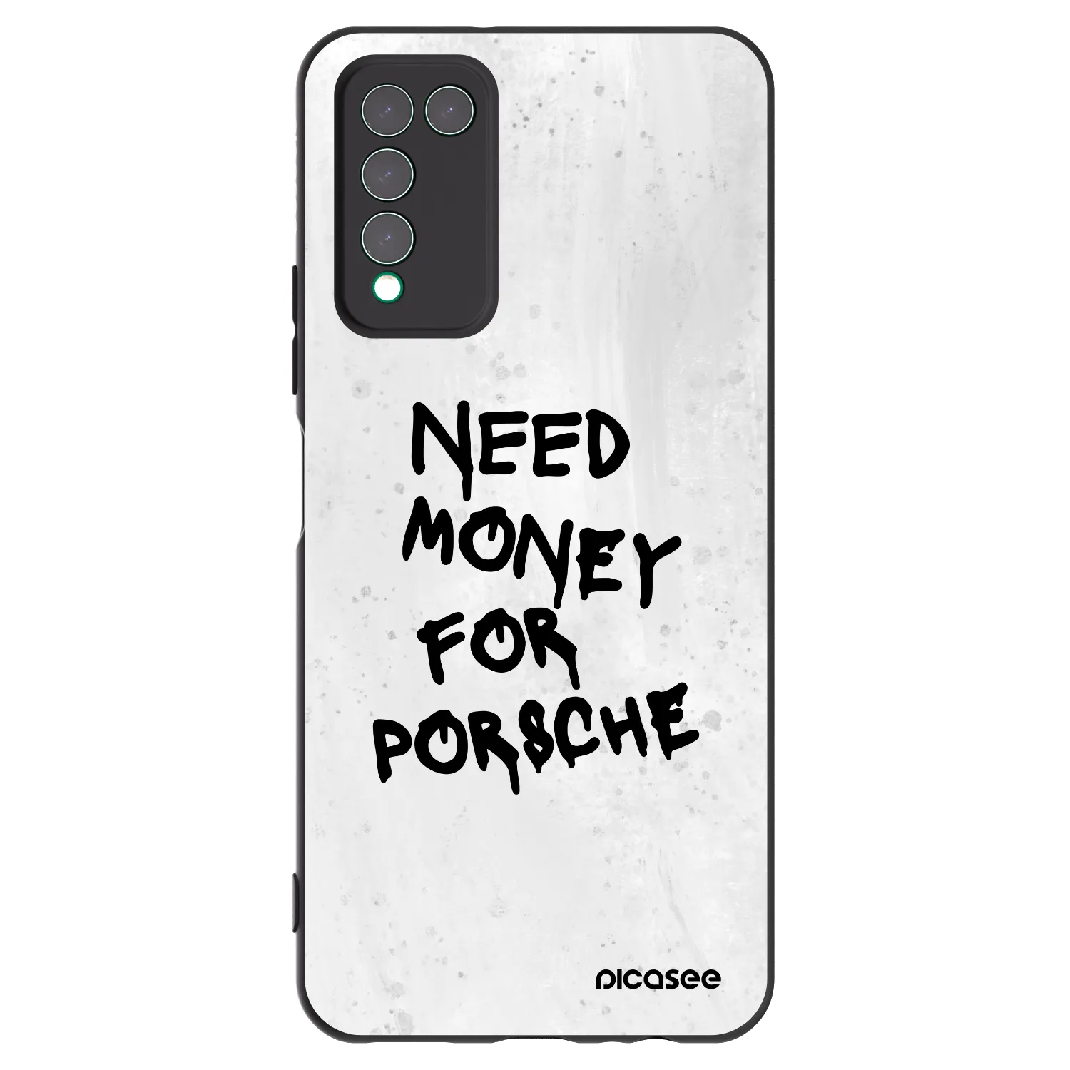 Picasee Μαύρη θήκη σιλικόνης για Honor 10X Lite - White Dollar