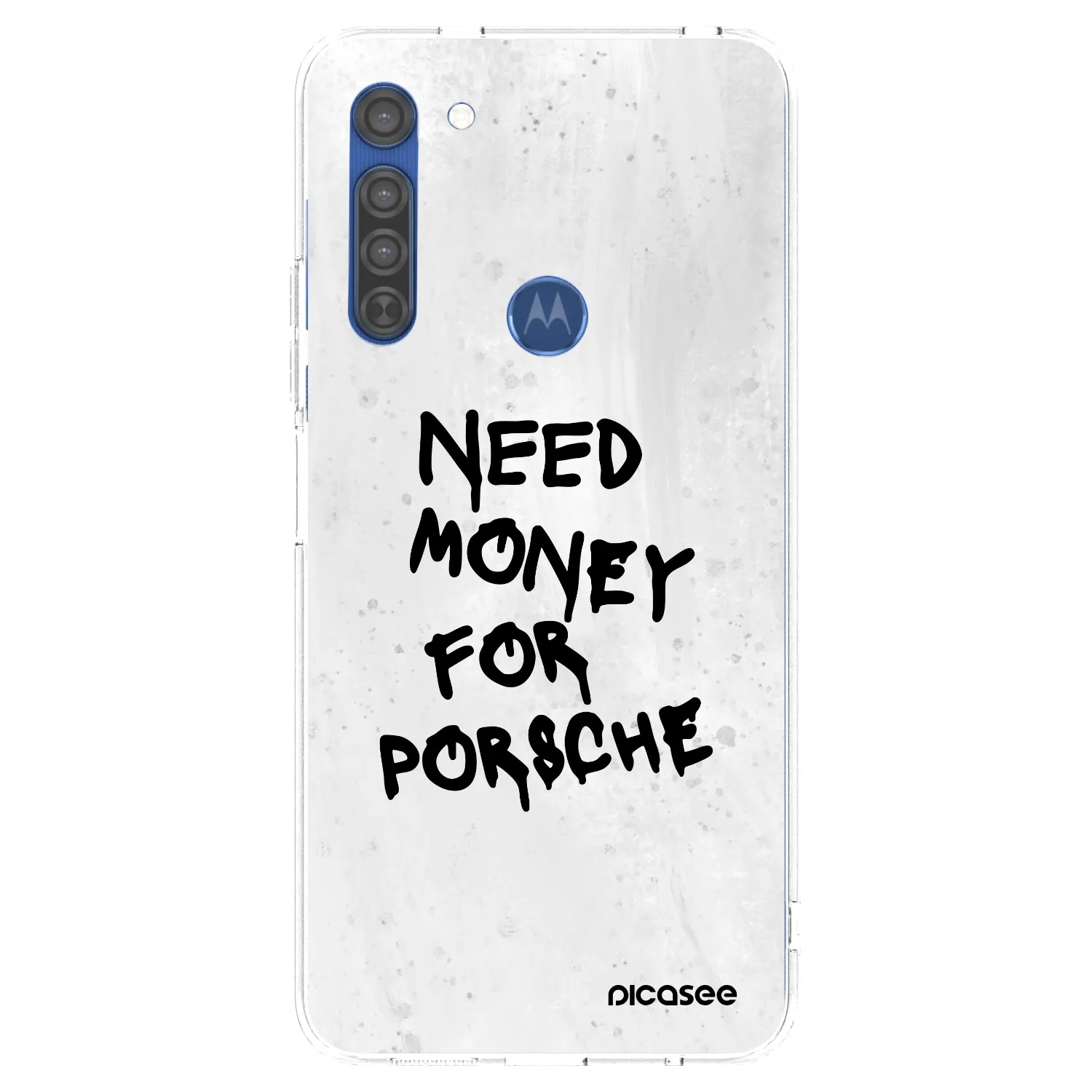 Picasee διαφανής θήκη σιλικόνης Motorola Moto G8 - White Dollar