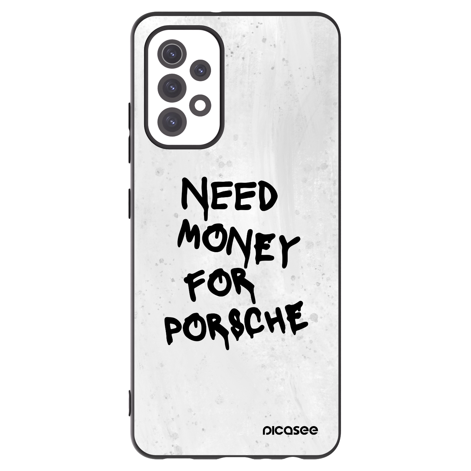 Picasee Μαύρη θήκη σιλικόνης για Samsung Galaxy A32 5G A326B - White Dollar