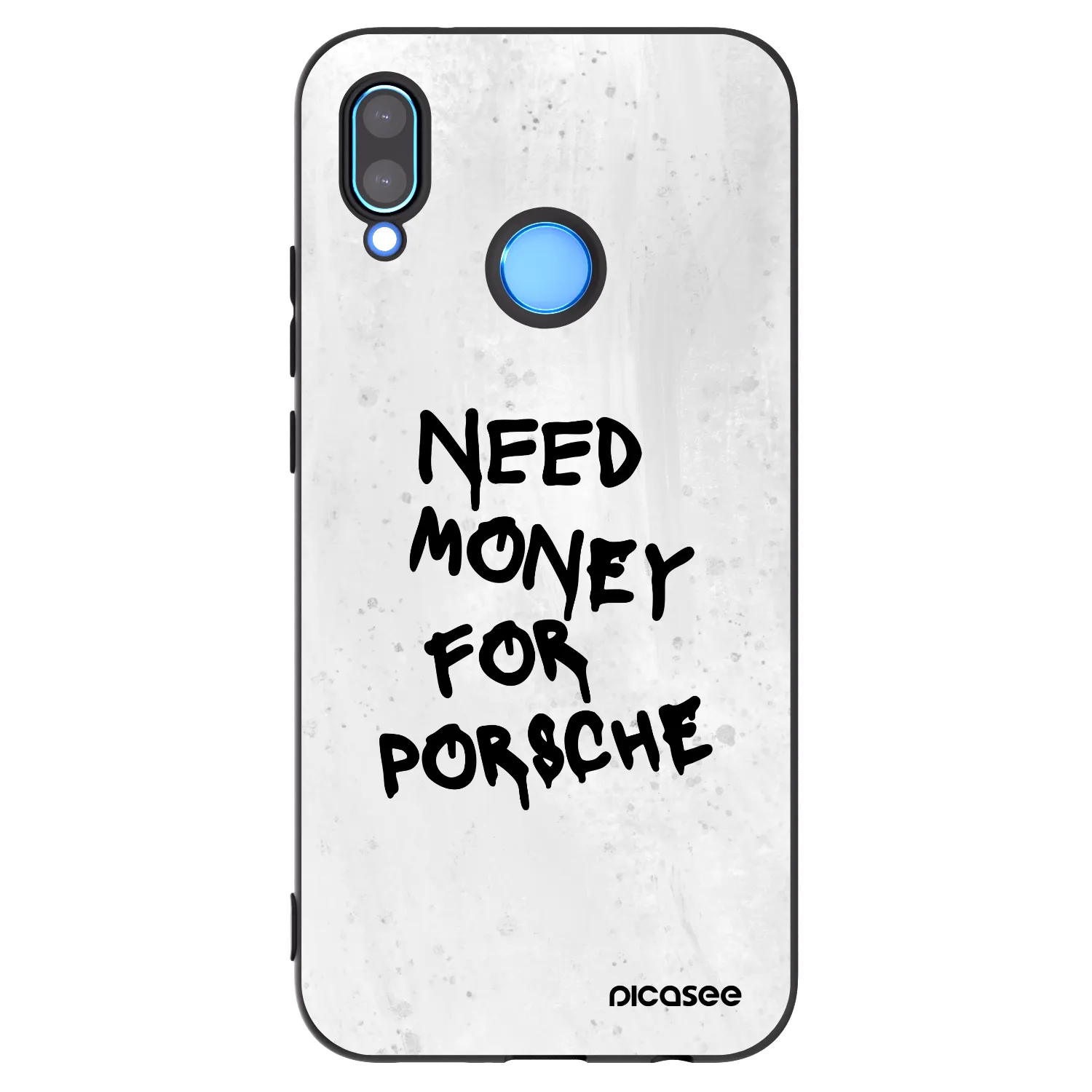 Picasee Μαύρη θήκη σιλικόνης για Huawei P20 Lite - White Dollar