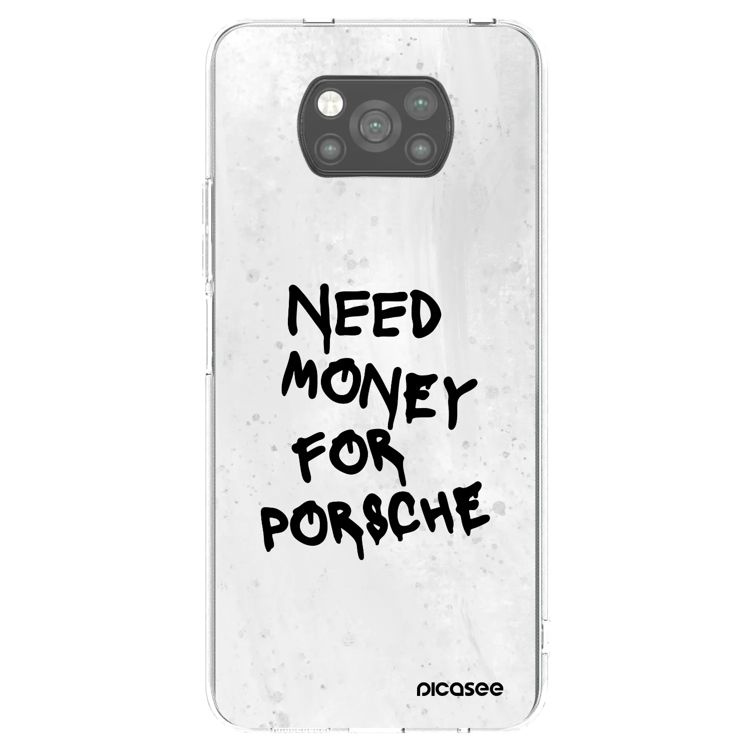 Picasee Μαύρη θήκη σιλικόνης για Xiaomi Poco X3 Pro - White Dollar
