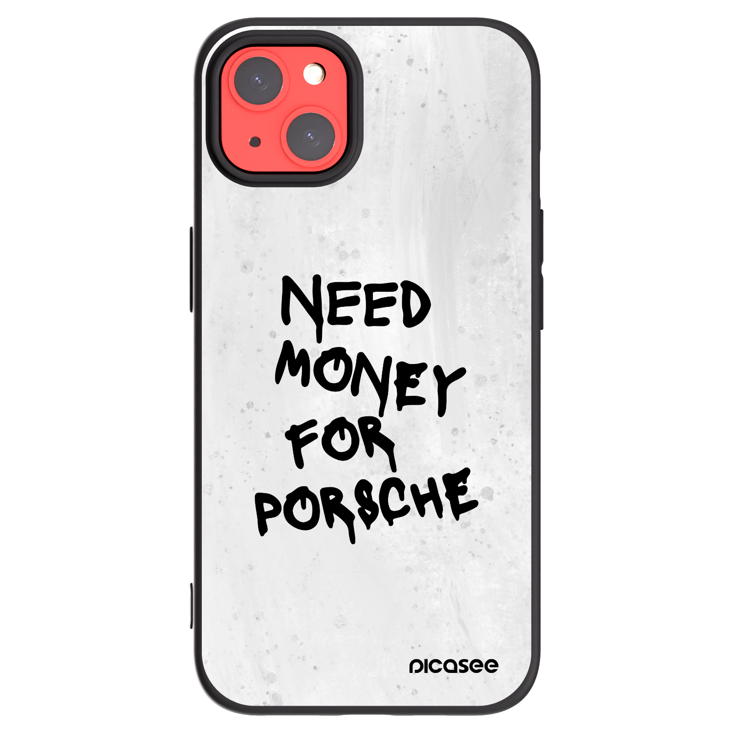 Picasee Μαύρη θήκη σιλικόνης για Apple iPhone 13 - White Dollar