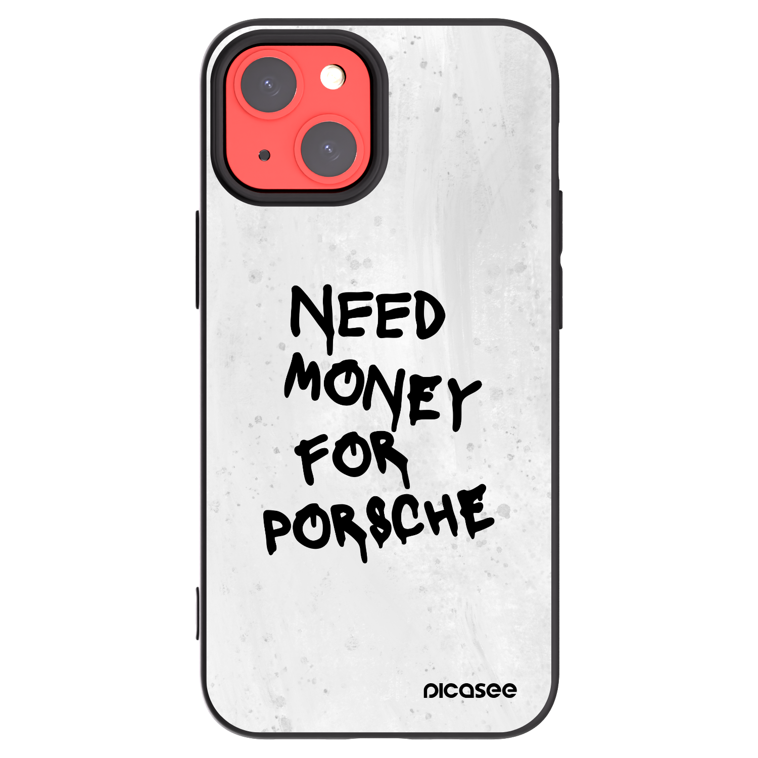 Picasee Μαύρη θήκη σιλικόνης για Apple iPhone 13 mini - White Dollar