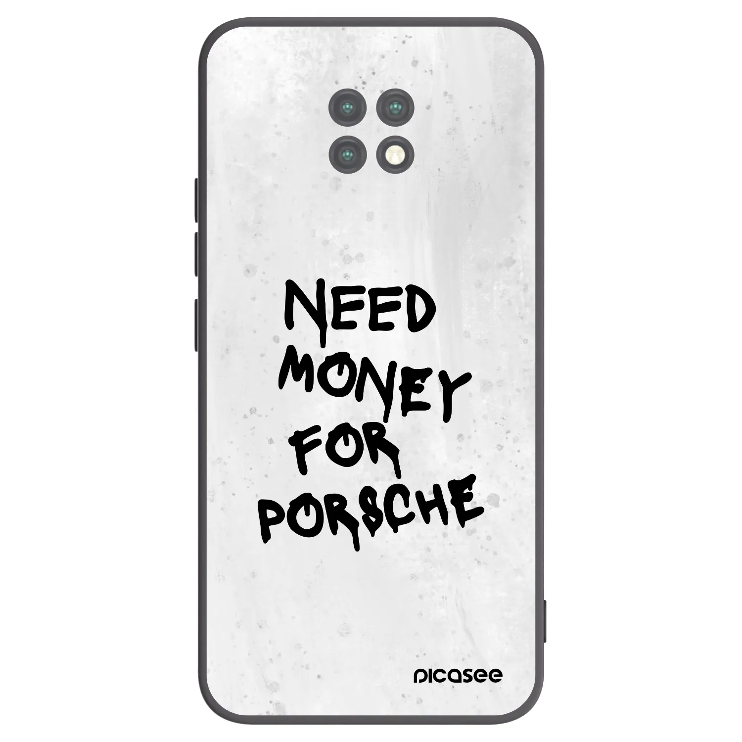 Picasee Μαύρη θήκη σιλικόνης για Xiaomi Redmi Note 9T - White Dollar