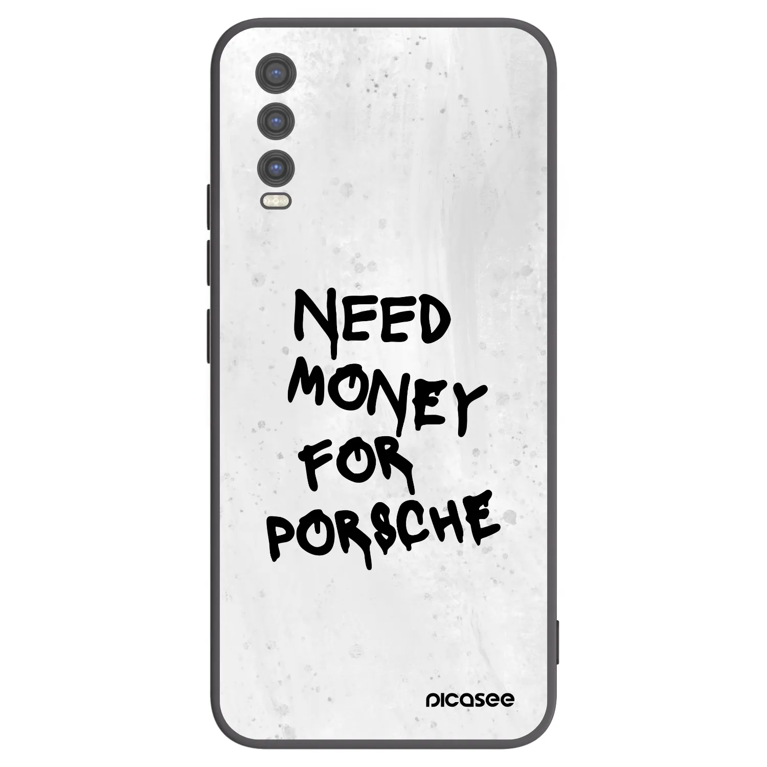 Picasee Μαύρη θήκη σιλικόνης για Vivo Y20s - White Dollar