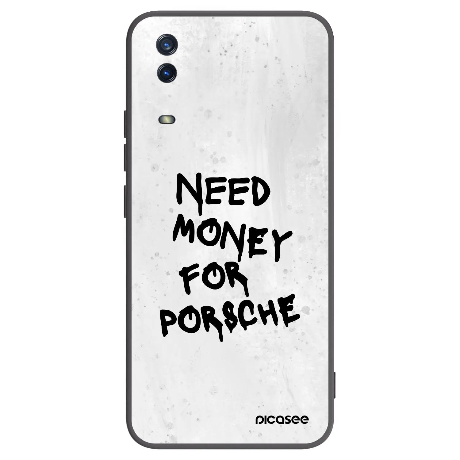 Picasee Μαύρη θήκη σιλικόνης για Vivo Y11s - White Dollar