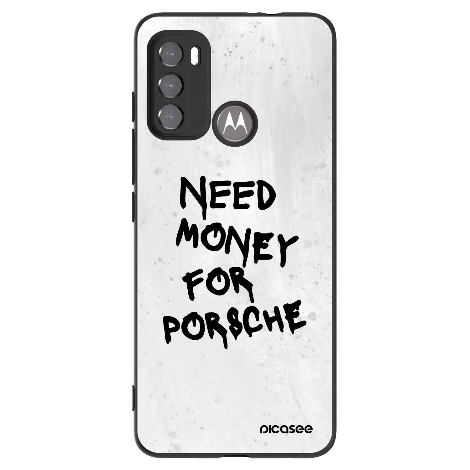 Picasee Μαύρη θήκη σιλικόνης για Motorola Moto G60 - White Dollar
