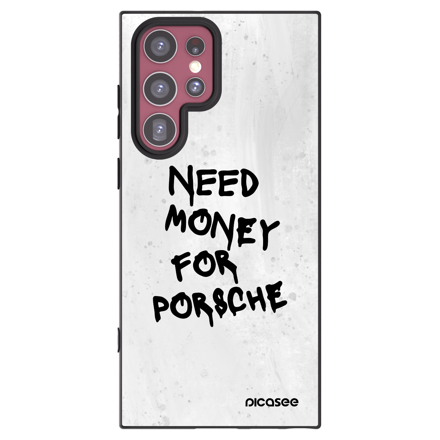 Picasee Μαύρη θήκη σιλικόνης για Samsung Galaxy S22 Ultra 5G - White Dollar