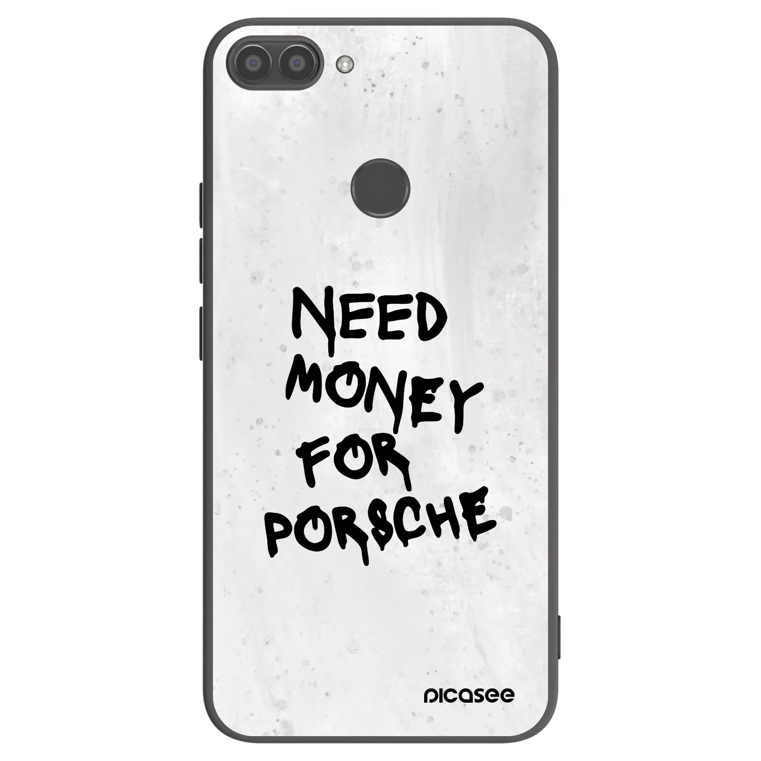 Picasee Μαύρη θήκη σιλικόνης για Huawei P Smart - White Dollar