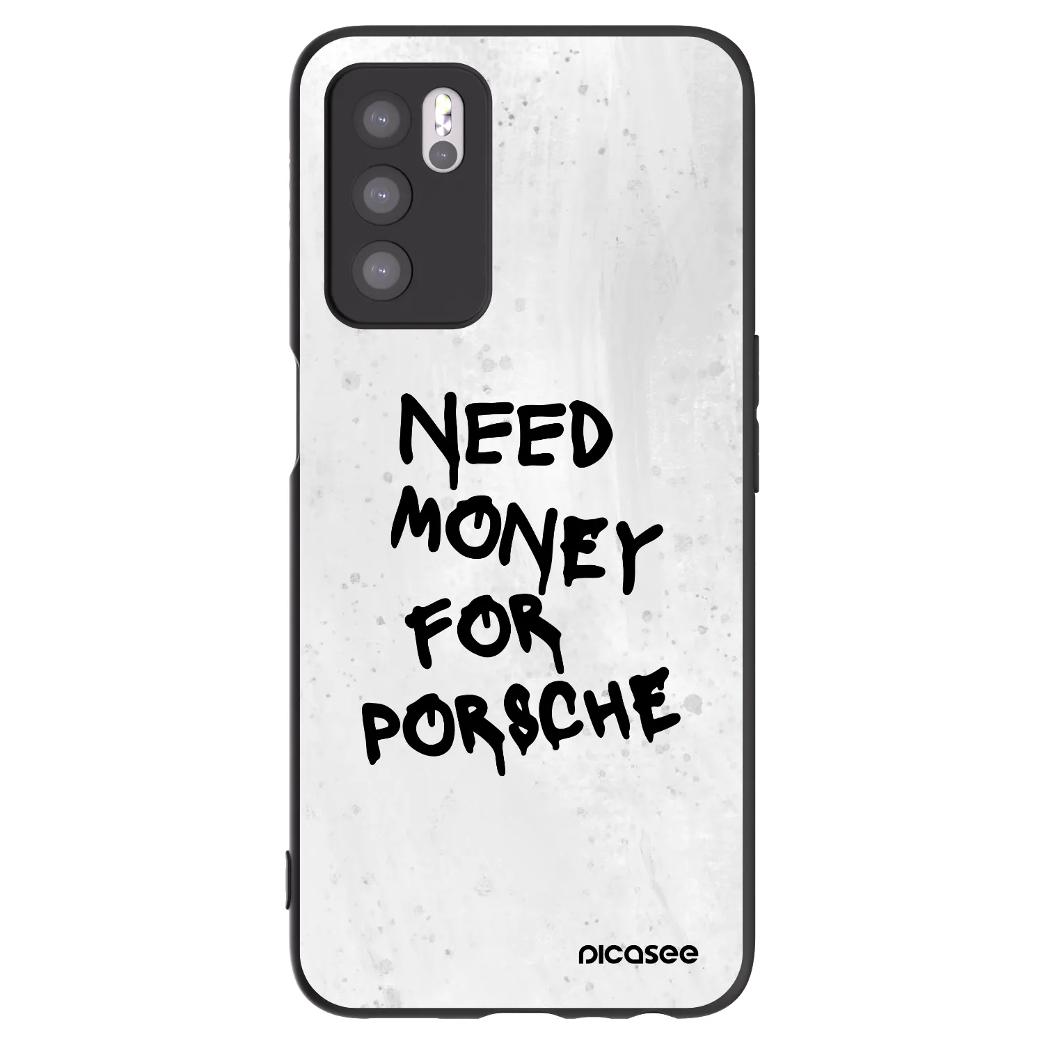 Picasee Μαύρη θήκη σιλικόνης για OPPO A16s - White Dollar