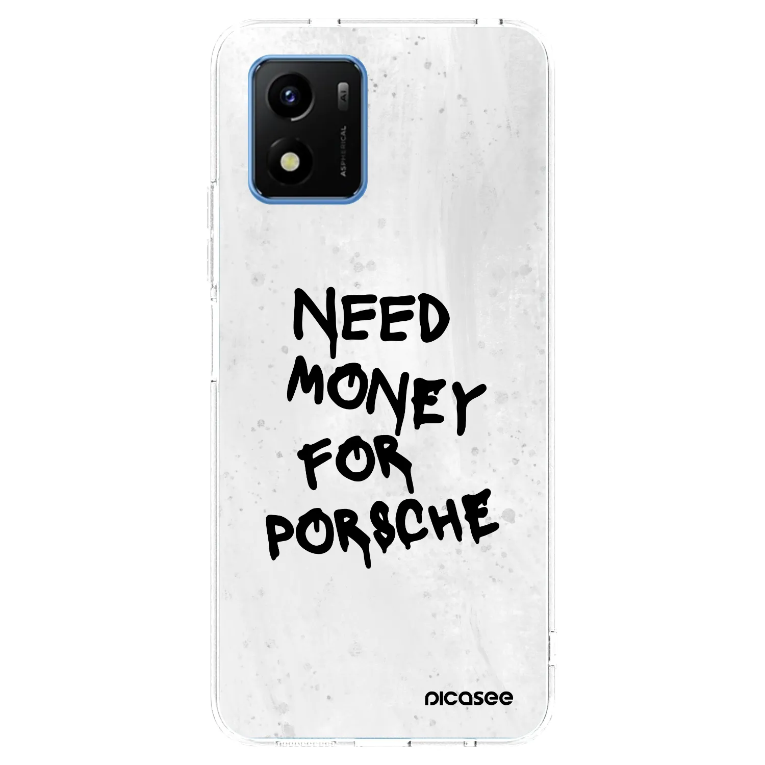 Picasee διαφανής θήκη σιλικόνης Vivo Y01 - White Dollar