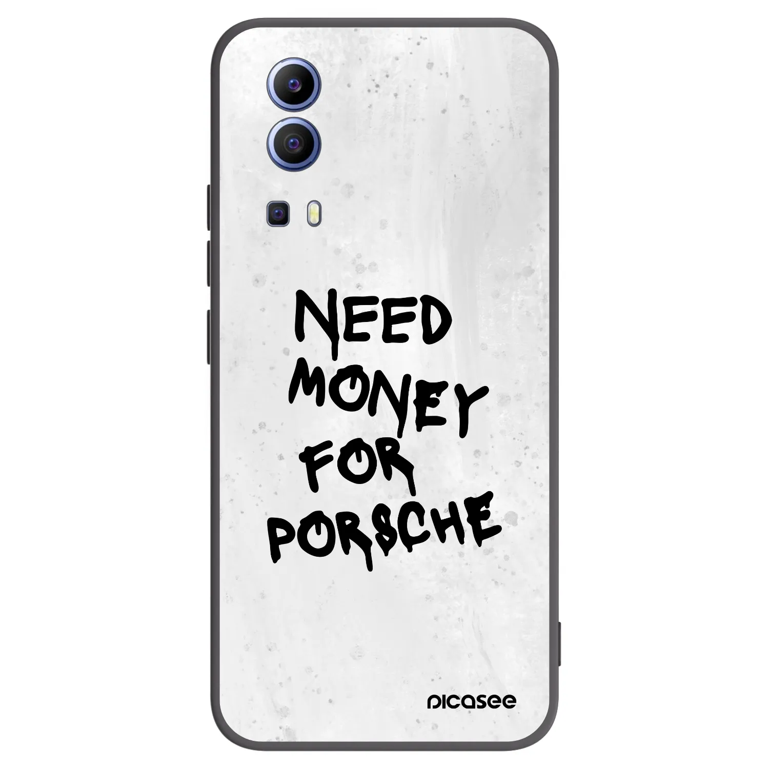 Picasee Μαύρη θήκη σιλικόνης για Vivo Y52 5G - White Dollar