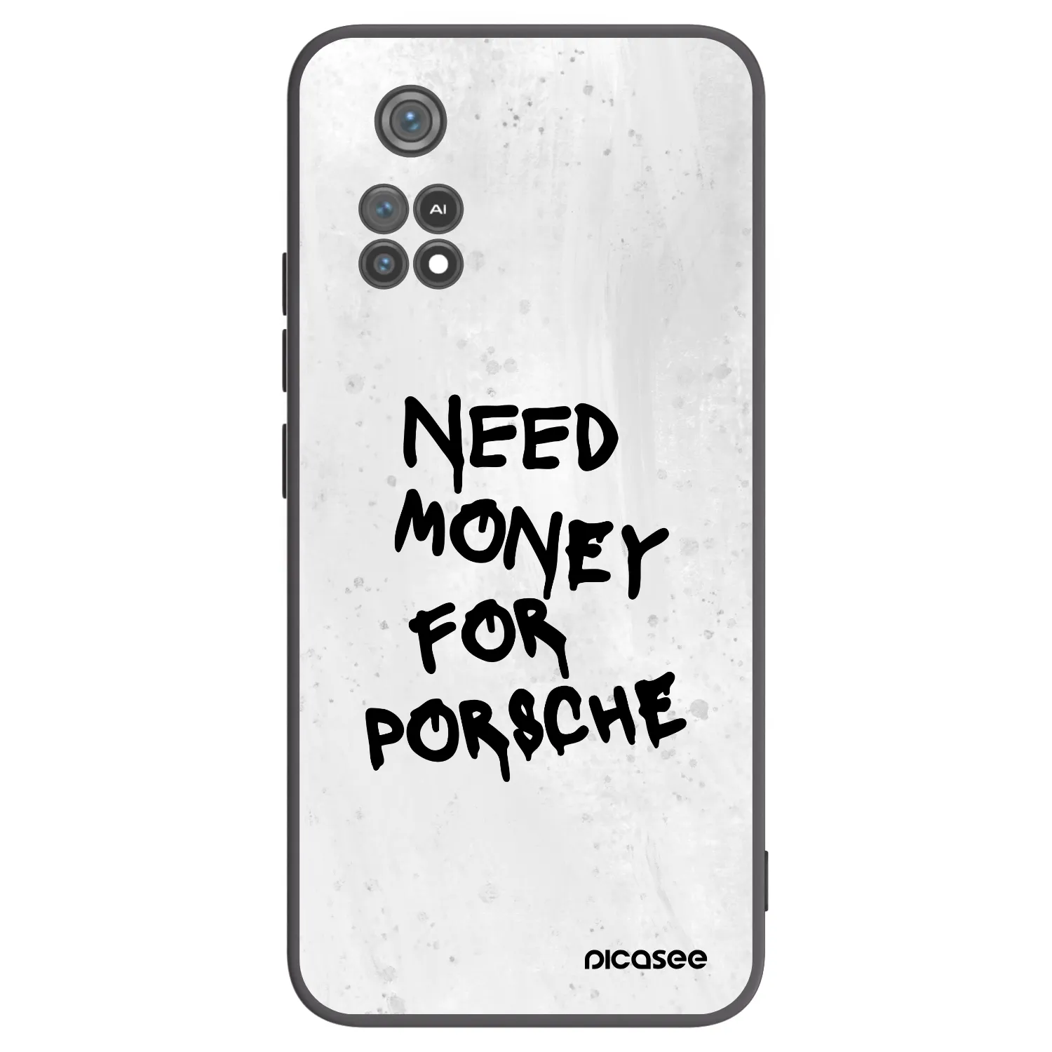 Picasee Μαύρη θήκη σιλικόνης για Xiaomi Poco M4 Pro - White Dollar