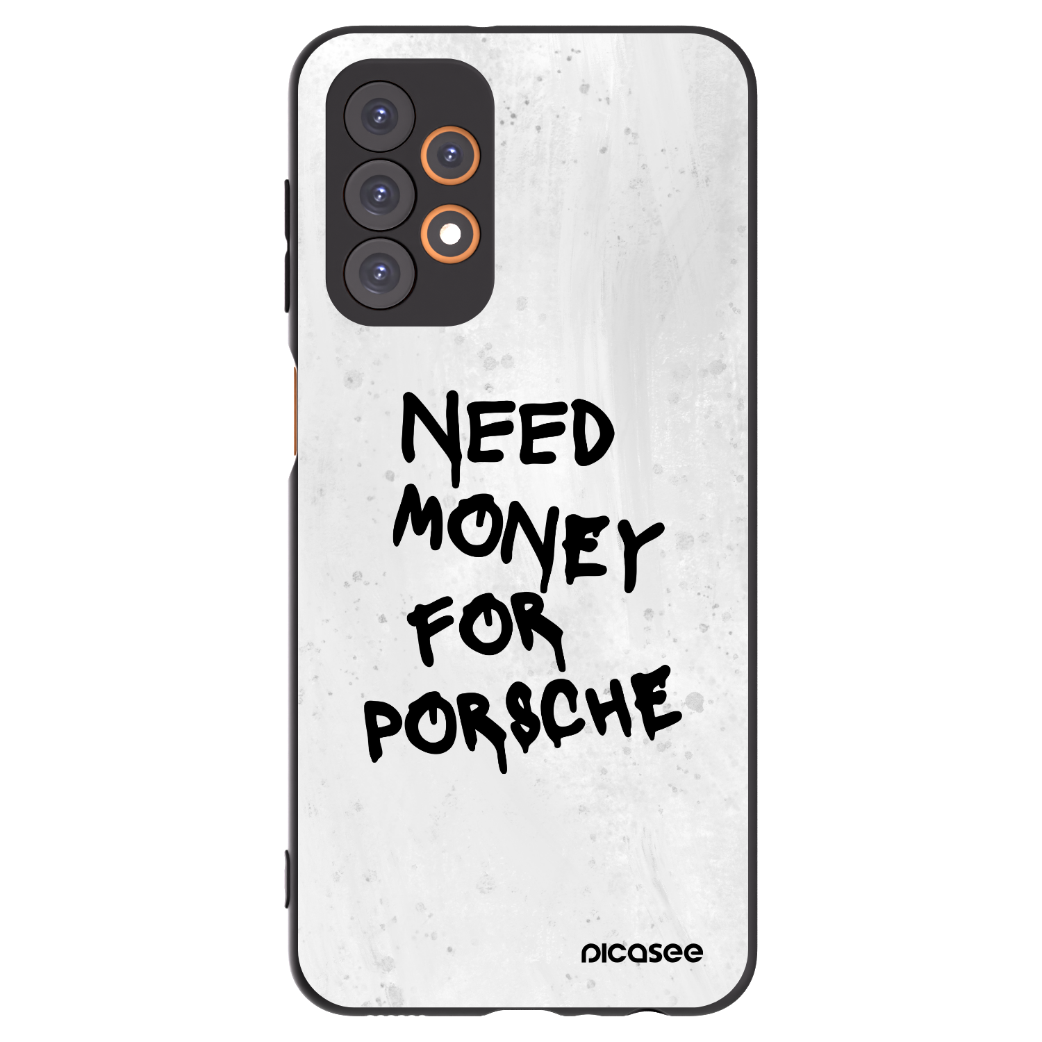 Picasee Μαύρη θήκη σιλικόνης για Samsung Galaxy A23 A236B 5G - White Dollar