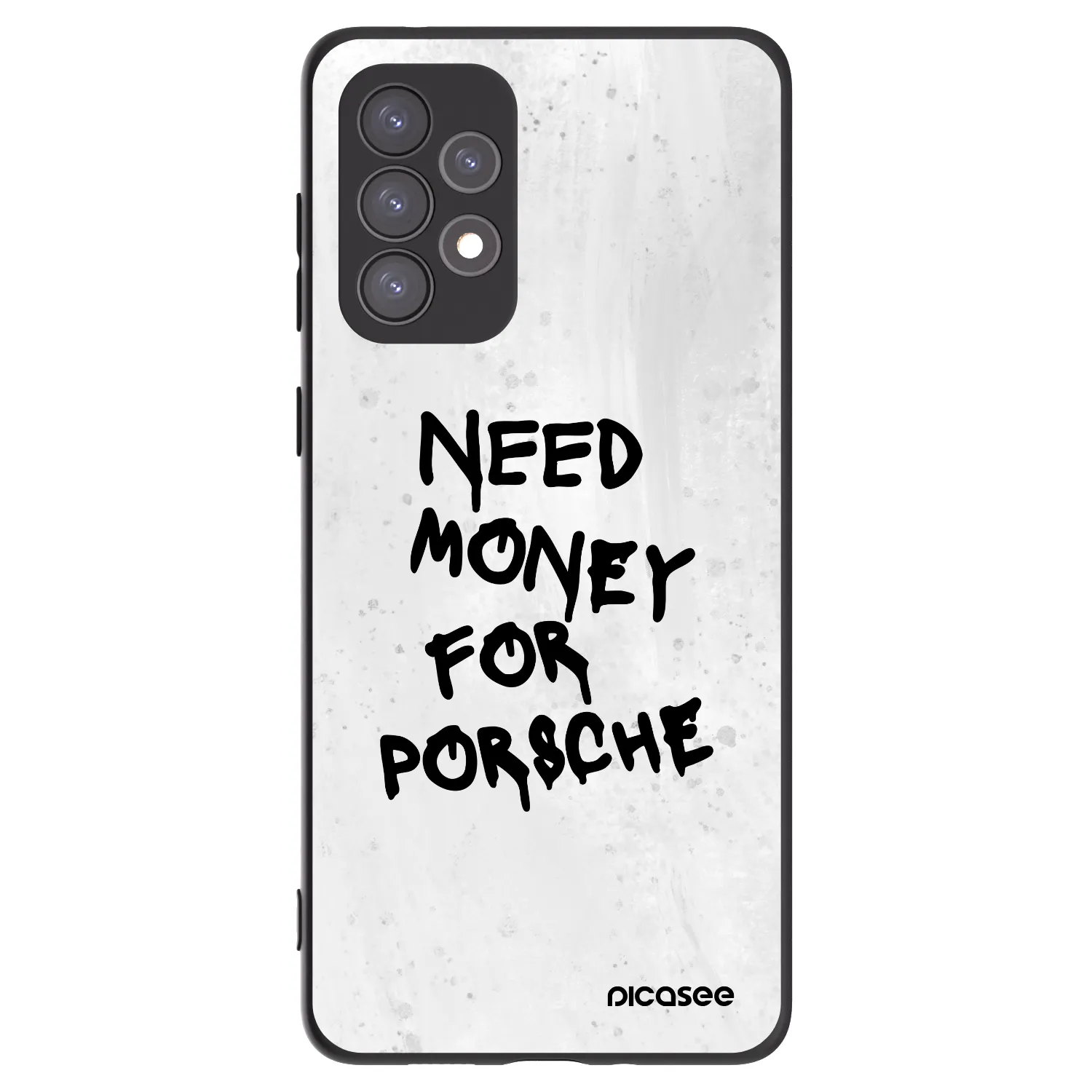 Picasee Μαύρη θήκη σιλικόνης για Samsung Galaxy A73 5G - White Dollar