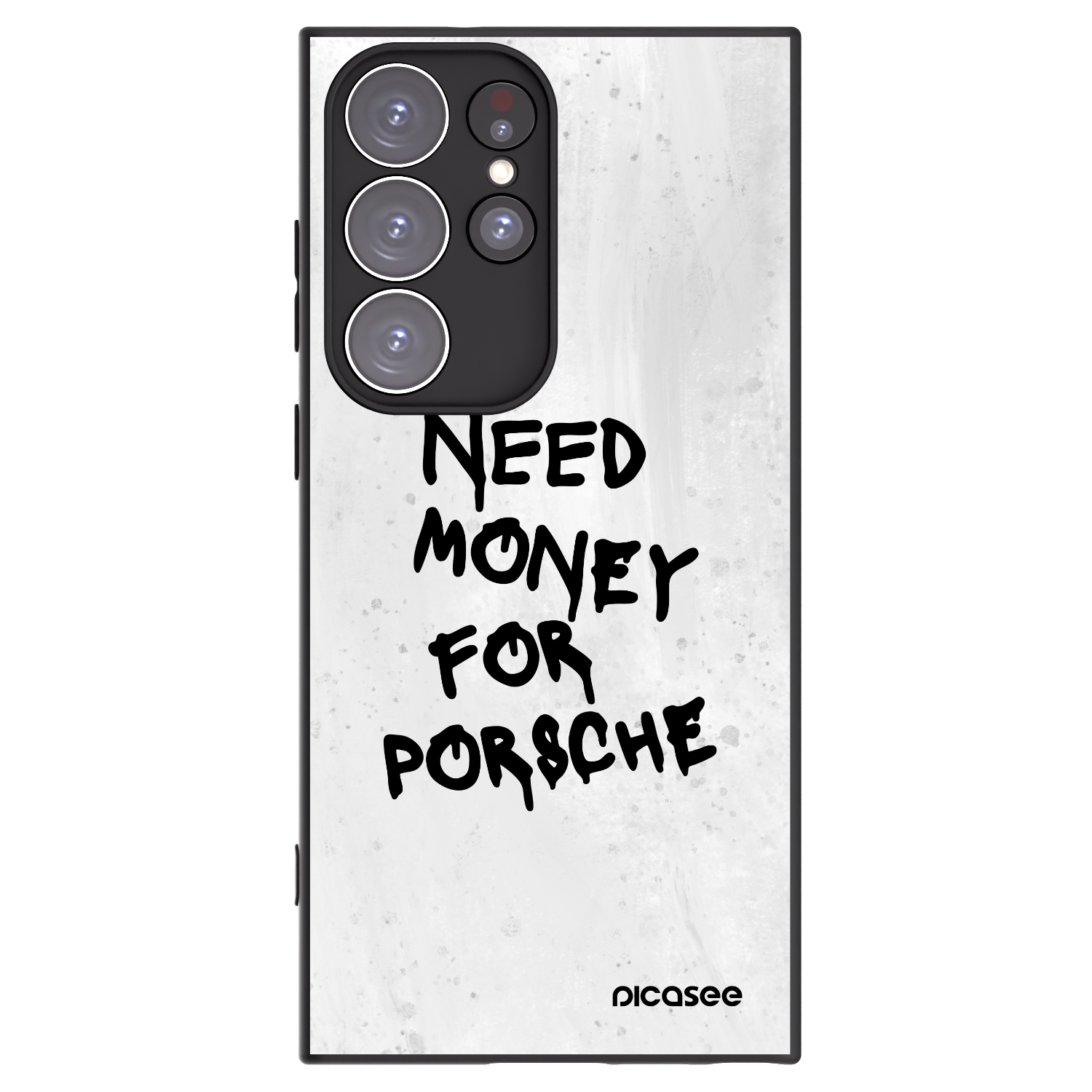 Picasee Μαύρη θήκη σιλικόνης για Samsung Galaxy S23 Ultra 5G - White Dollar