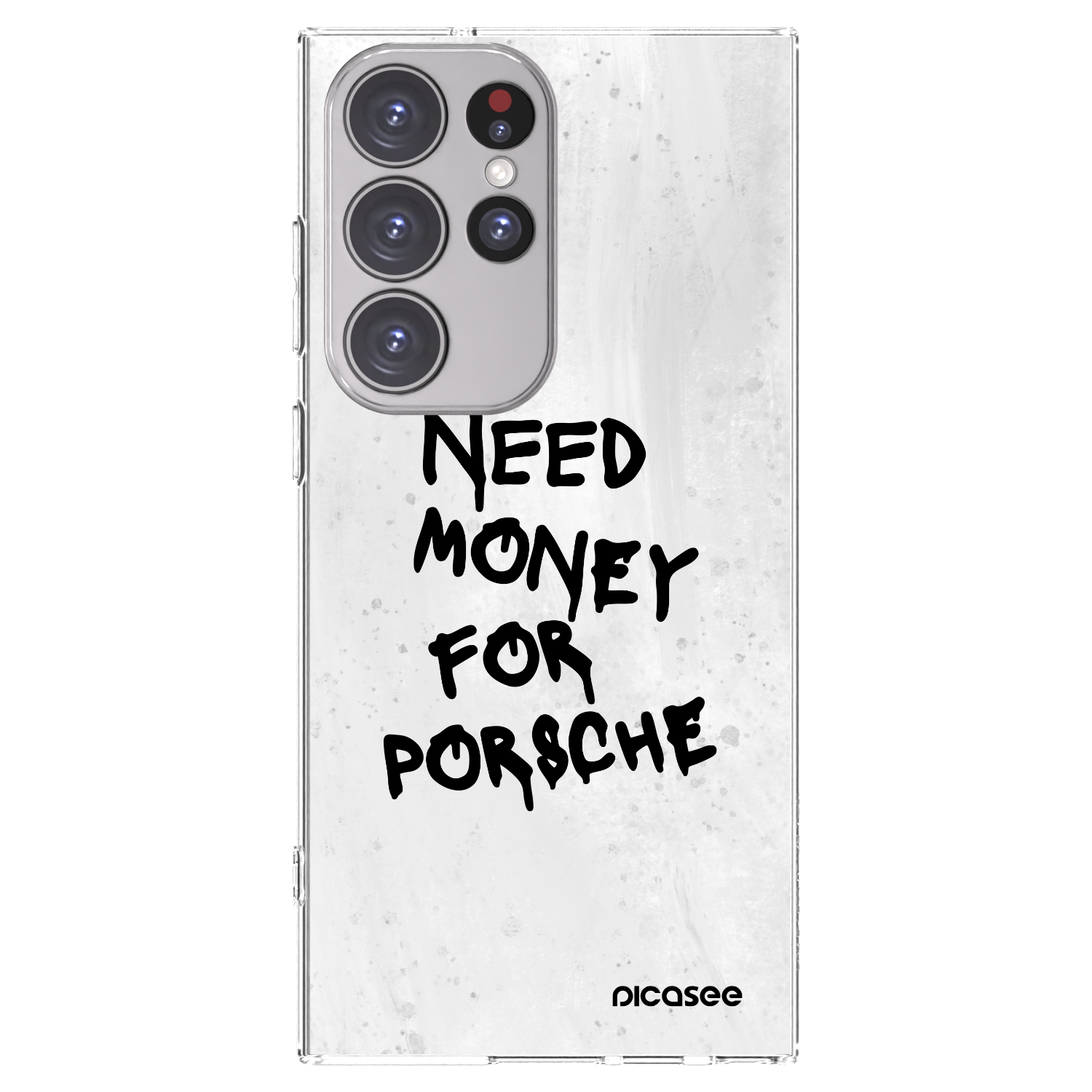 Picasee διαφανής θήκη σιλικόνης Samsung Galaxy S23 Ultra 5G - White Dollar