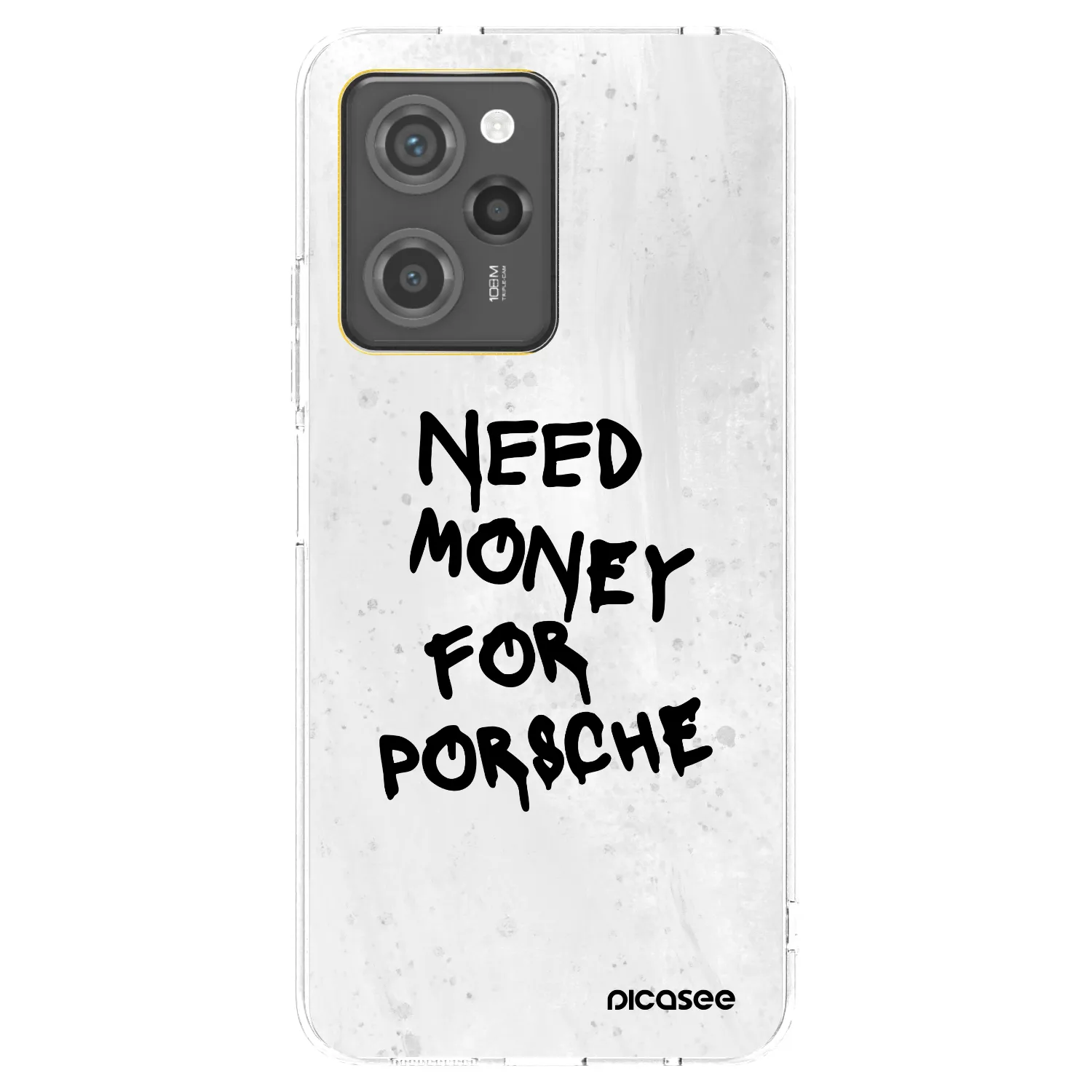Picasee Μαύρη θήκη σιλικόνης για Xiaomi Poco X5 Pro - White Dollar