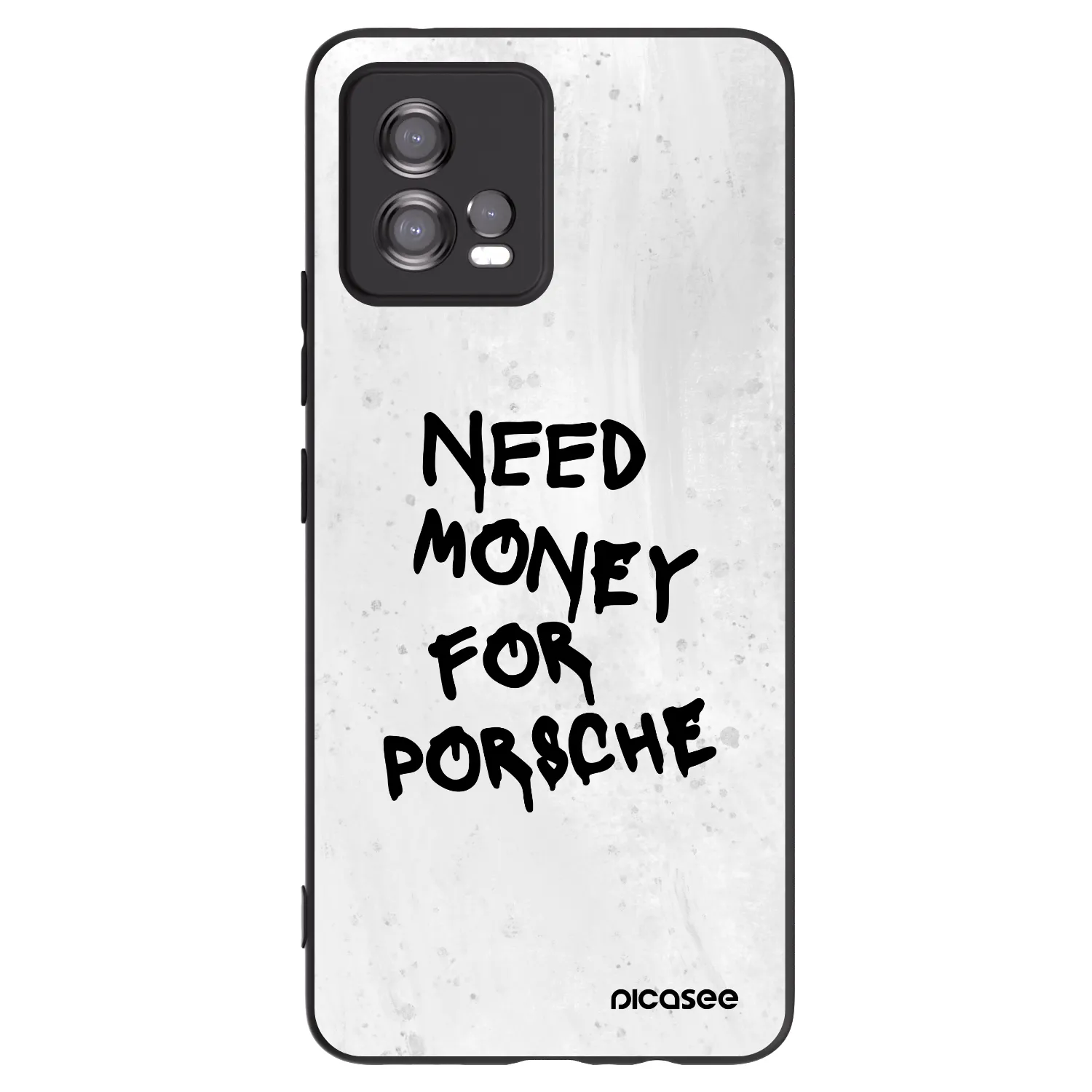 Picasee Μαύρη θήκη σιλικόνης για Motorola Moto G72 - White Dollar