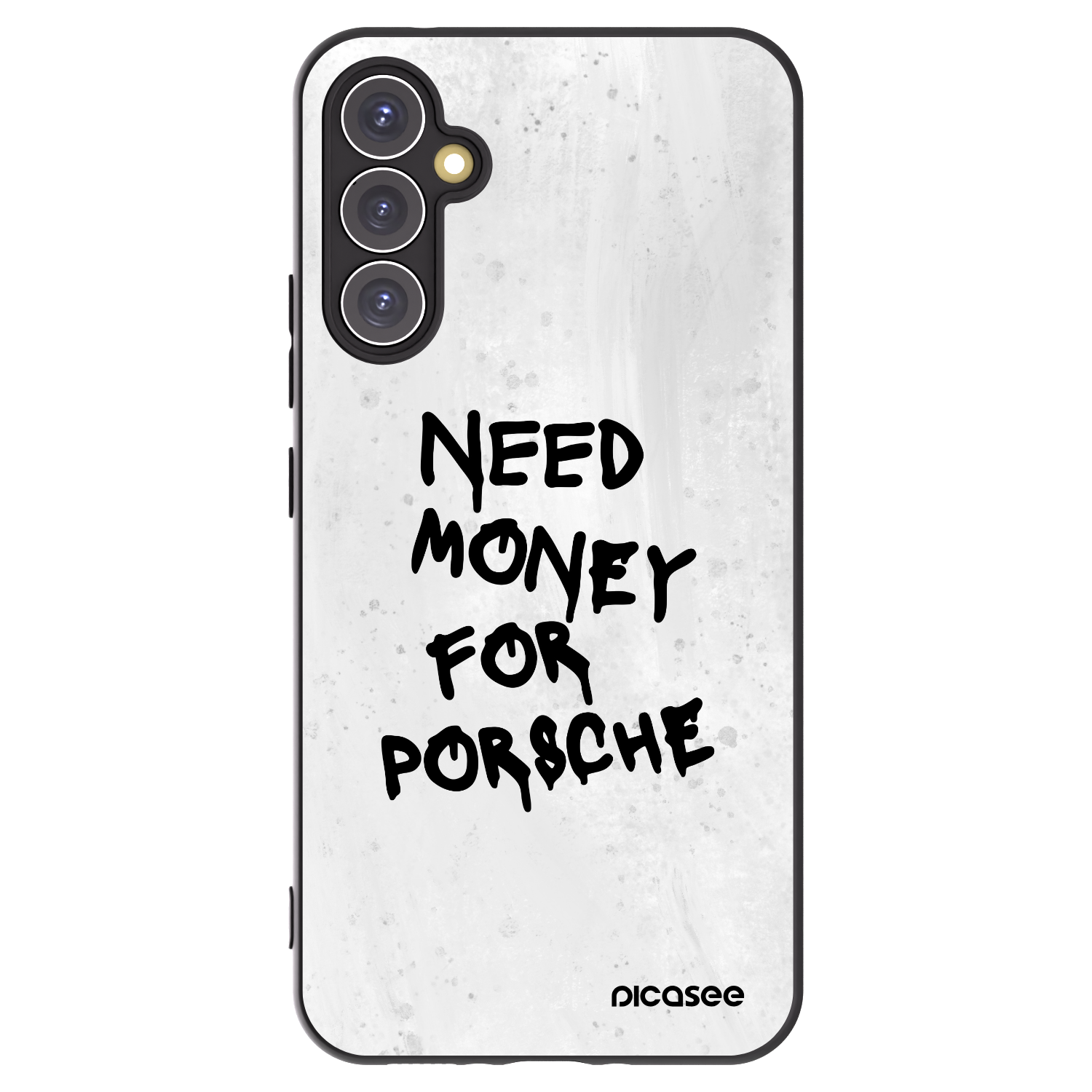 Picasee Μαύρη θήκη σιλικόνης για Samsung Galaxy A34 5G A346B - White Dollar