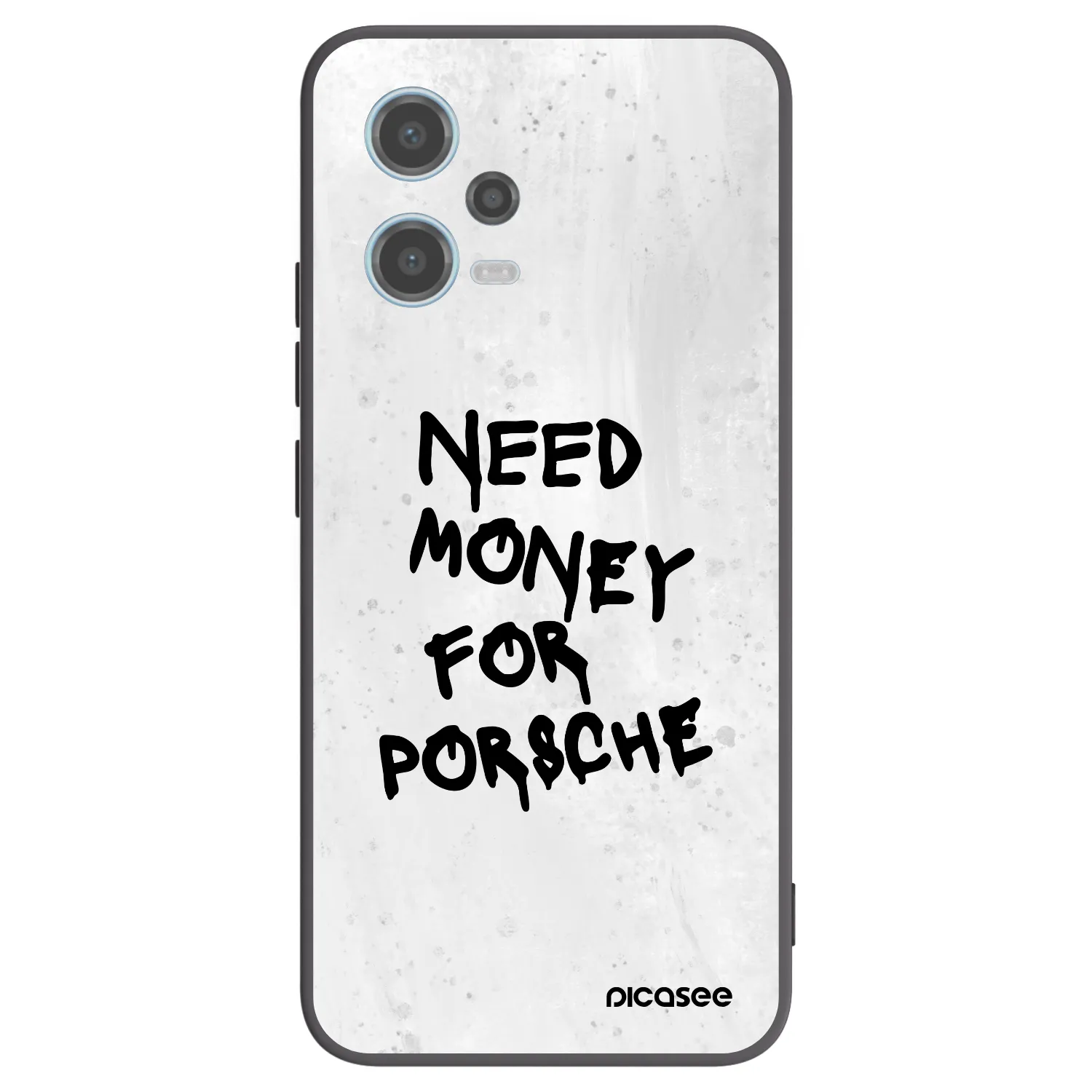 Picasee Μαύρη θήκη σιλικόνης για Xiaomi Redmi Note 12 5G - White Dollar