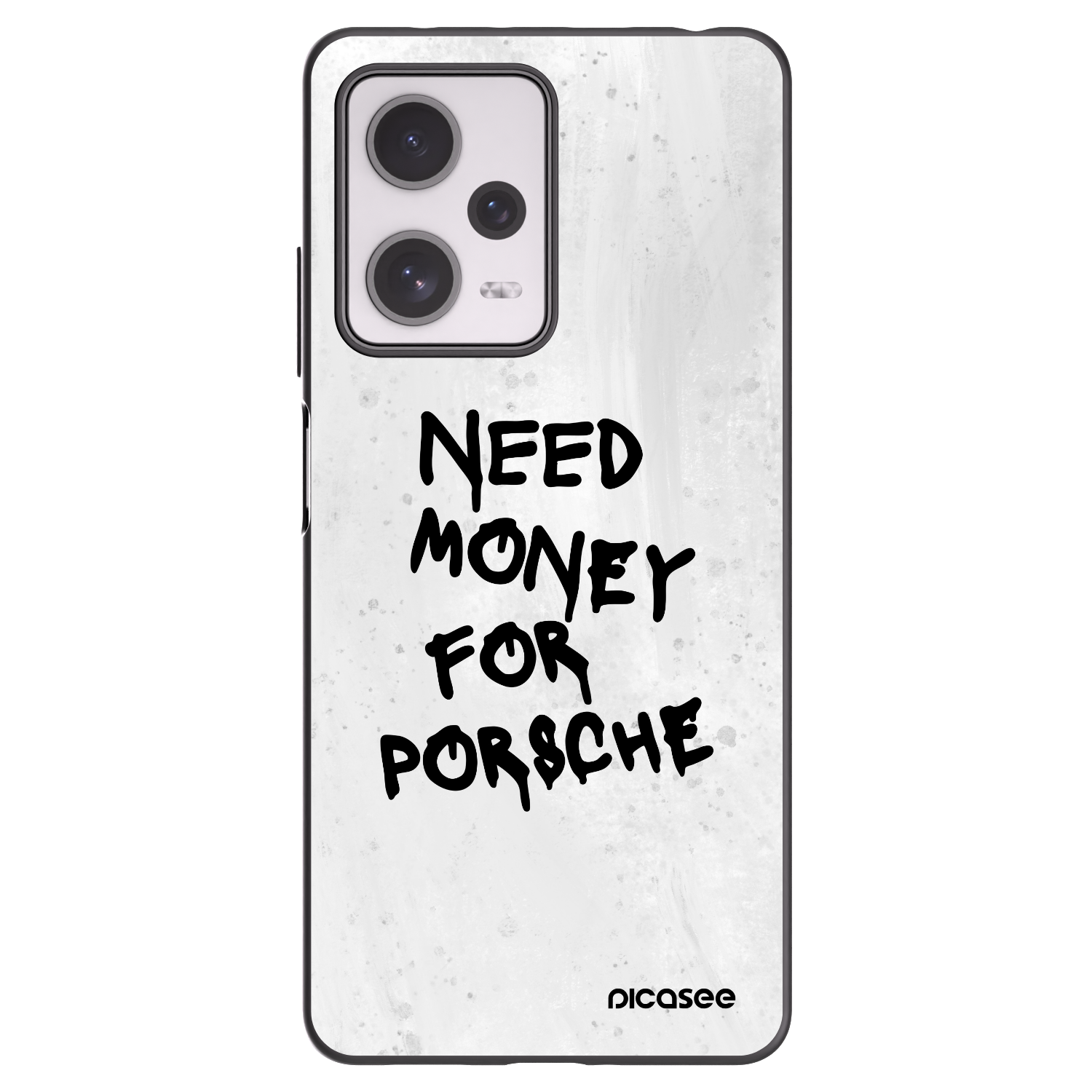 Picasee Μαύρη θήκη σιλικόνης για Xiaomi Redmi Note 12 Pro+ 5G - White Dollar