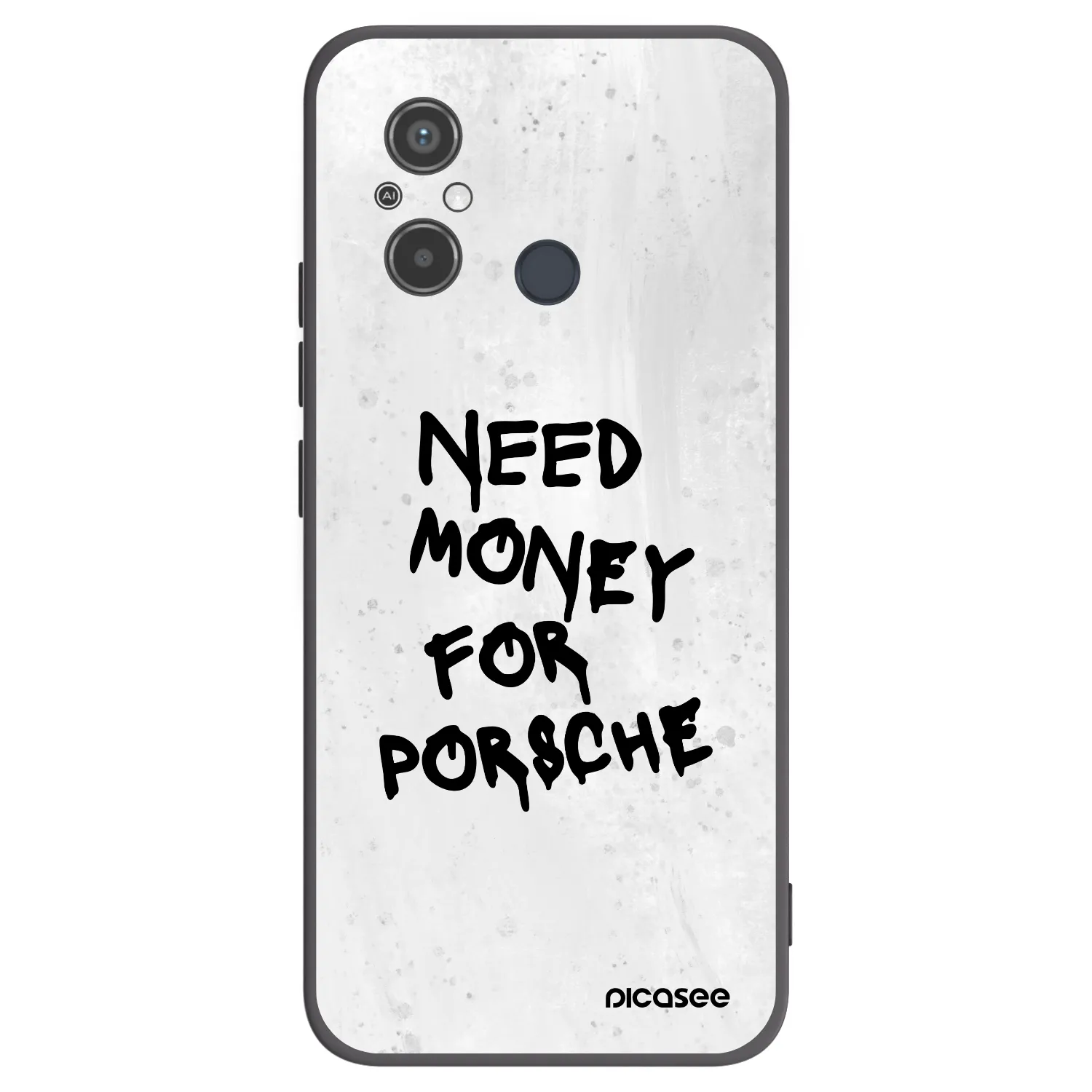 Picasee Μαύρη θήκη σιλικόνης για Xiaomi Redmi 12C - White Dollar