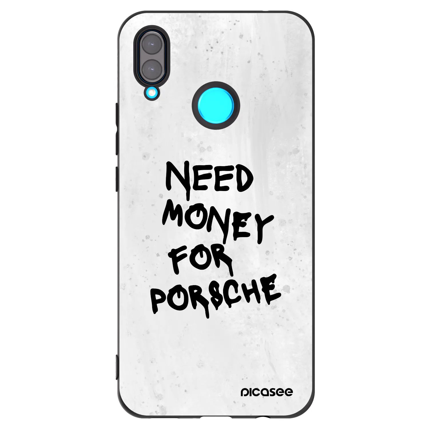 Picasee Μαύρη θήκη σιλικόνης για Huawei Nova 3 - White Dollar