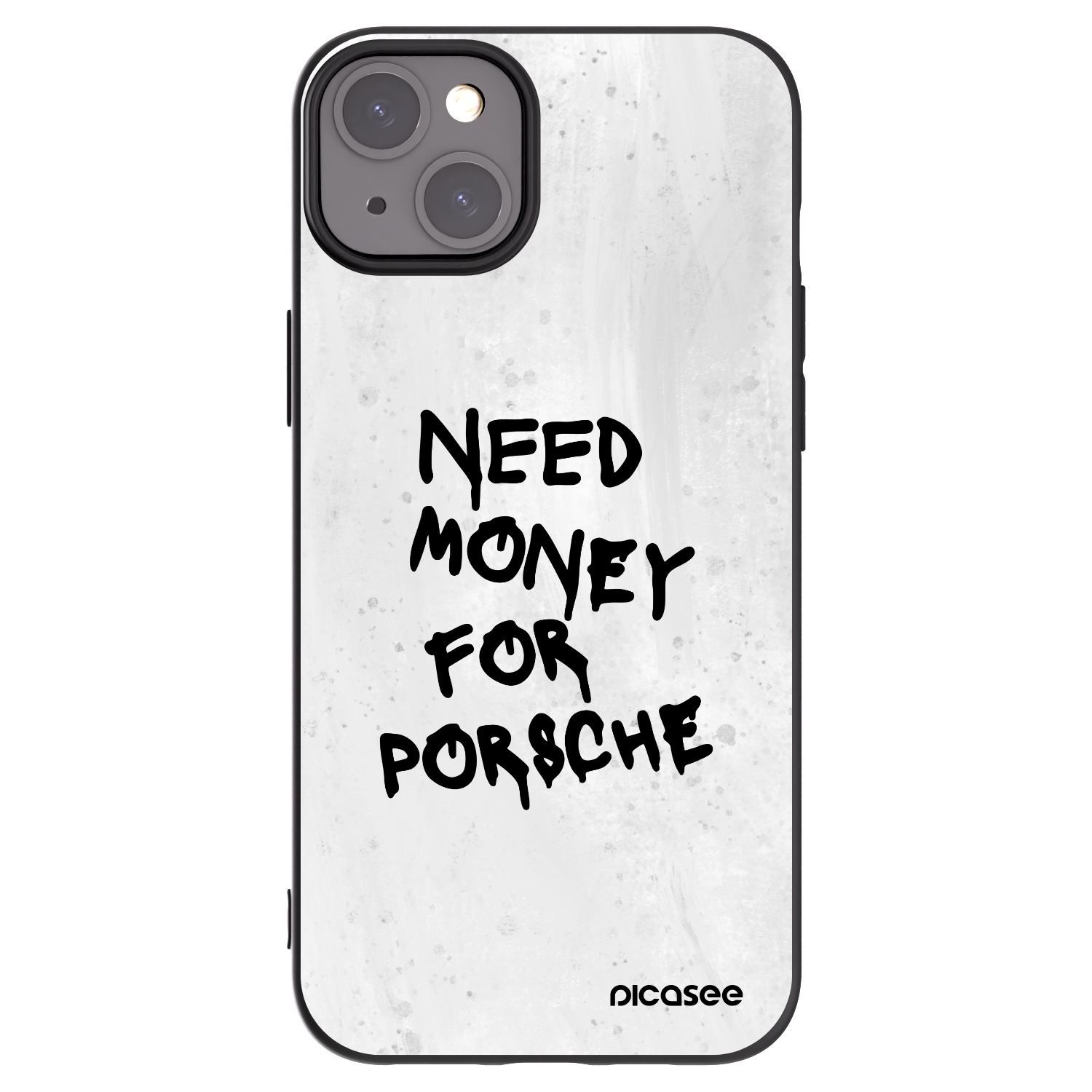 Picasee Μαύρη θήκη σιλικόνης για Apple iPhone 15 Plus - White Dollar