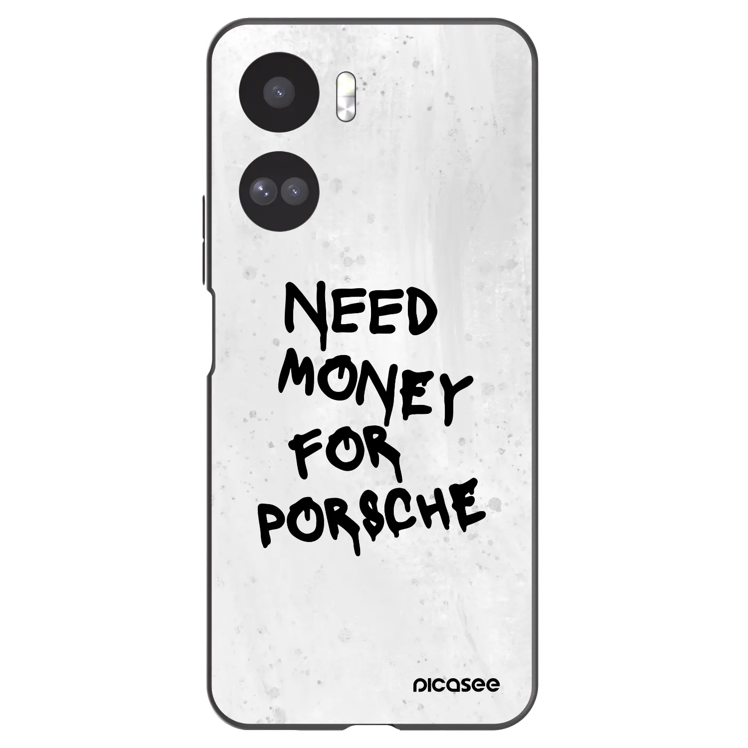 Picasee Μαύρη θήκη σιλικόνης για Honor 90 Lite 5G - White Dollar