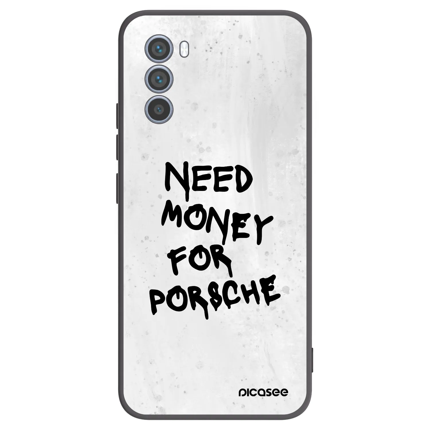 Picasee Μαύρη θήκη σιλικόνης για Motorola Moto G62 - White Dollar