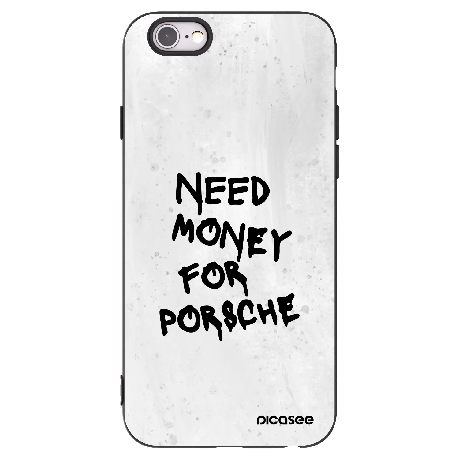 Picasee Μαύρη θήκη σιλικόνης για Apple iPhone 6/6S - White Dollar