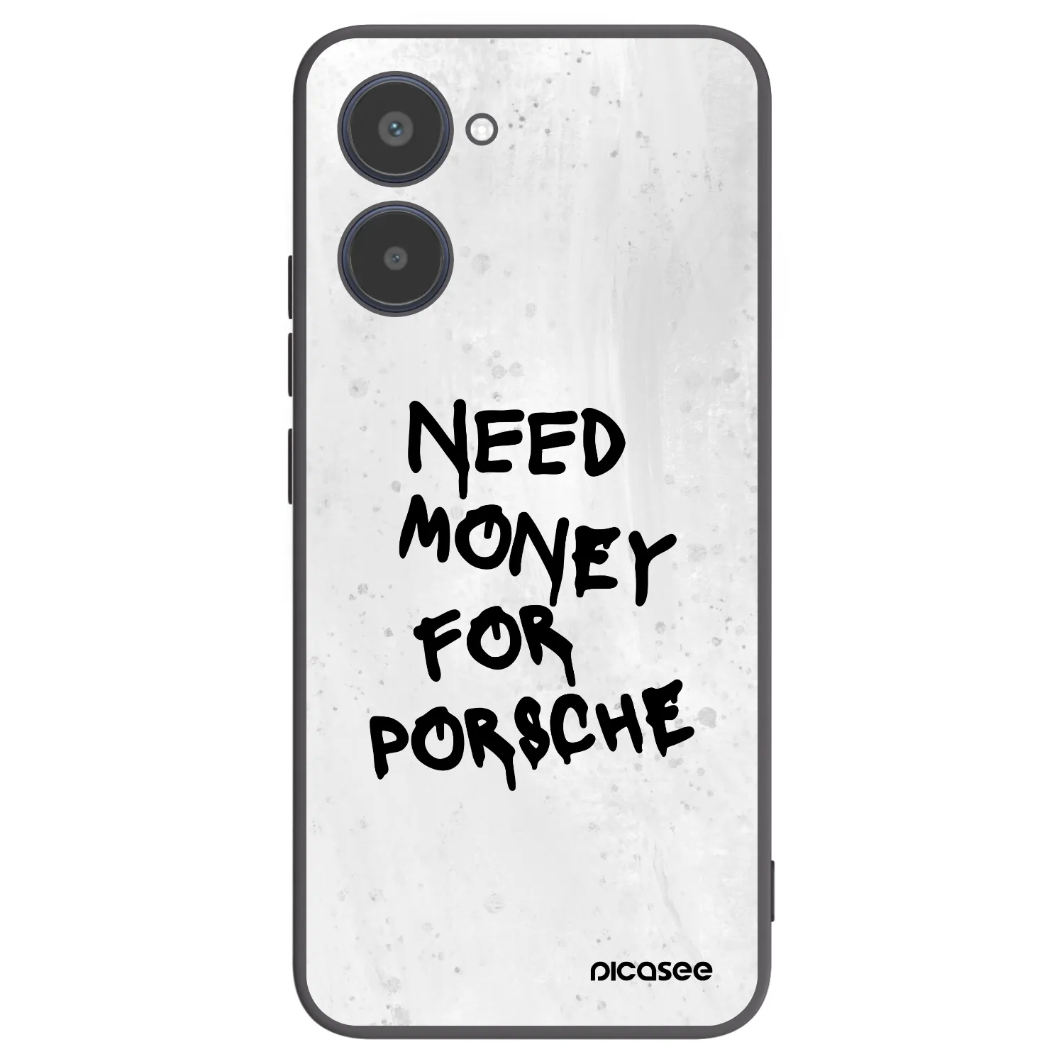Picasee Μαύρη θήκη σιλικόνης για Realme 10 4G - White Dollar
