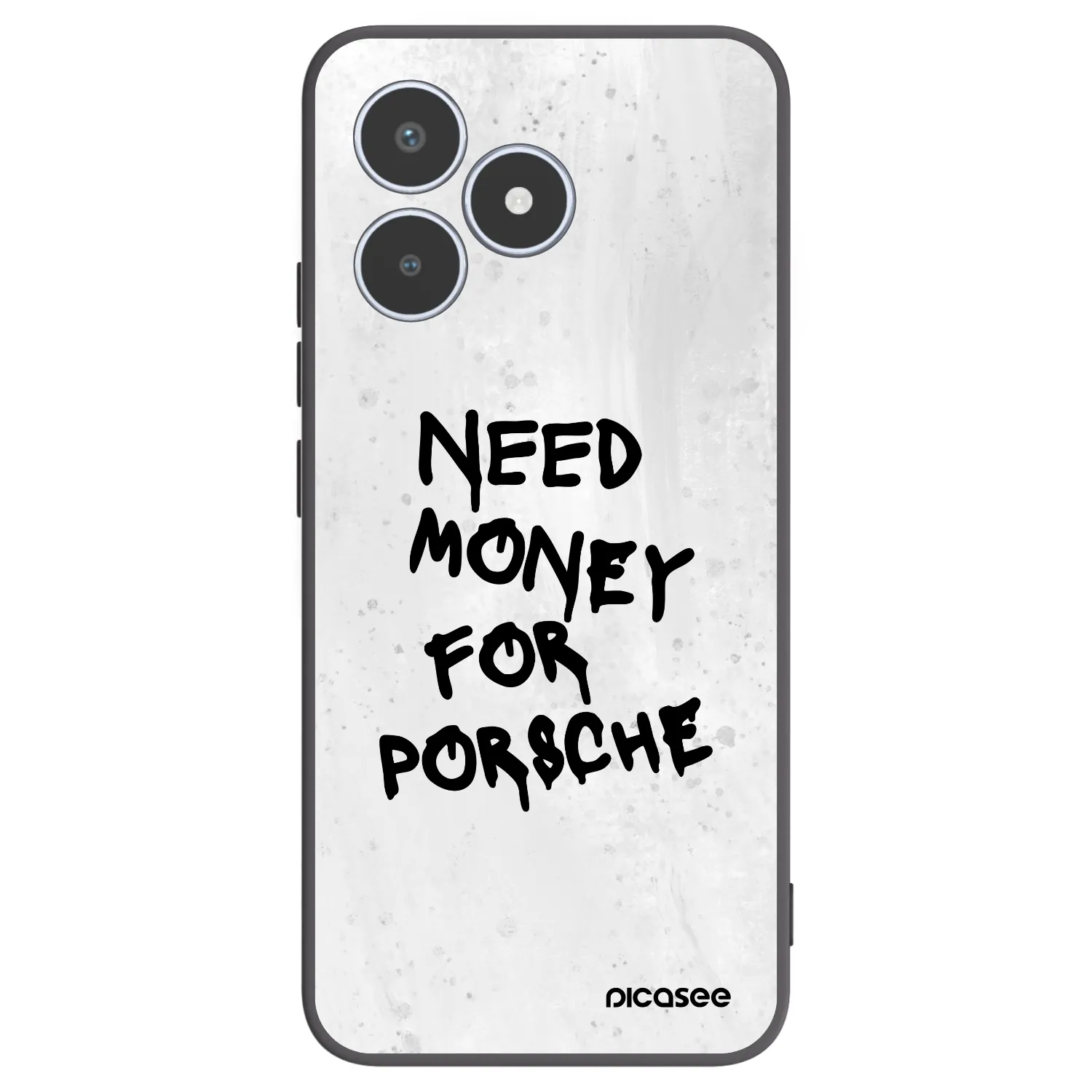 Picasee Μαύρη θήκη σιλικόνης για Realme C53 - White Dollar