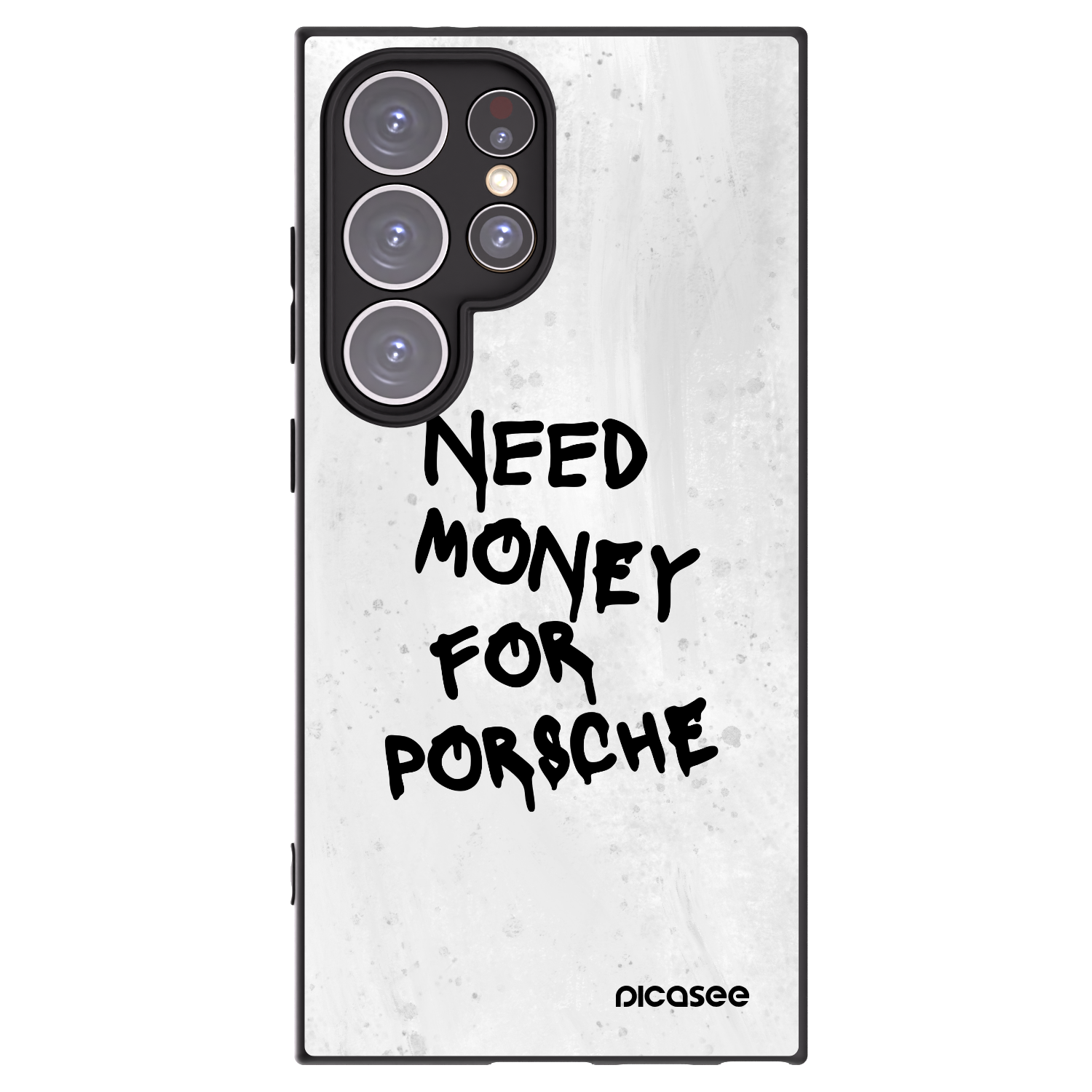 Picasee Μαύρη θήκη σιλικόνης για Samsung Galaxy S24 Ultra S928B 5G - White Dollar