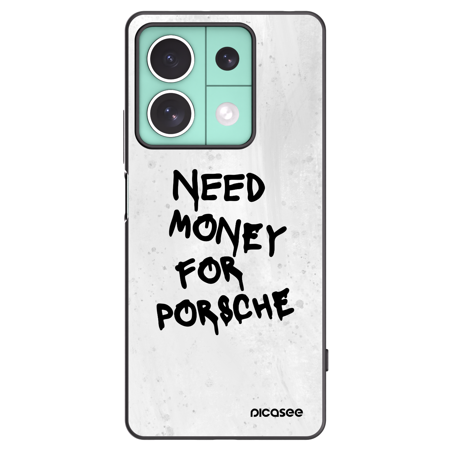 Picasee Μαύρη θήκη σιλικόνης για Xiaomi Redmi Note 13 5G - White Dollar