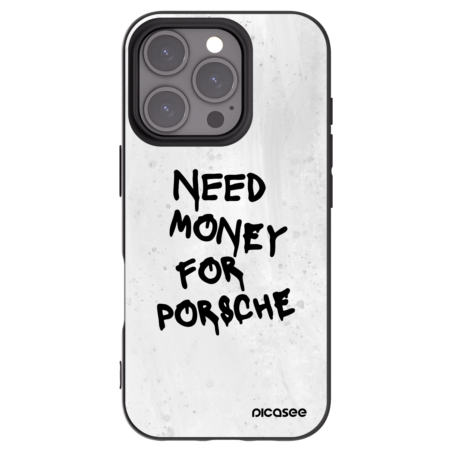Picasee Μαύρη θήκη σιλικόνης για Apple iPhone 16 Pro - White Dollar