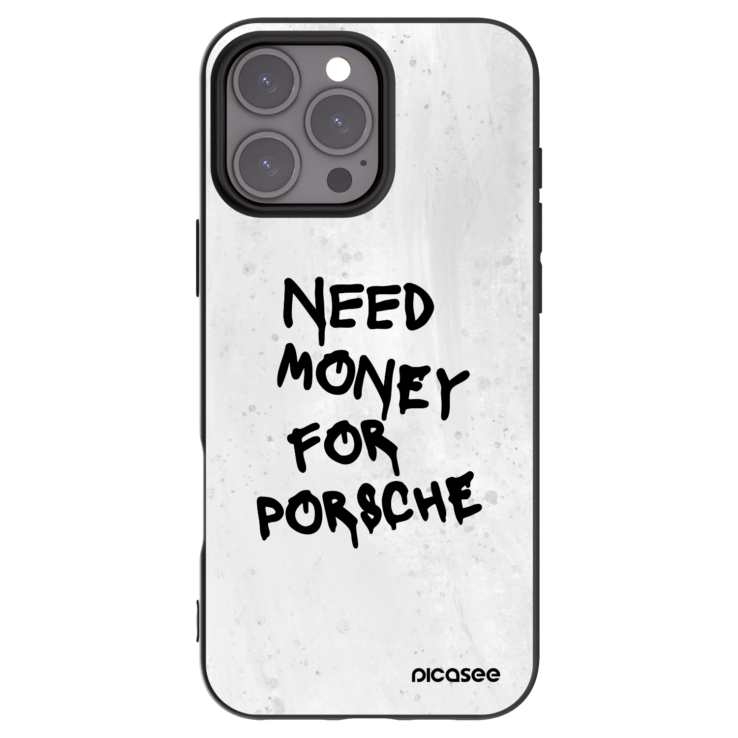 Picasee Μαύρη θήκη σιλικόνης για Apple iPhone 16 Pro Max - White Dollar