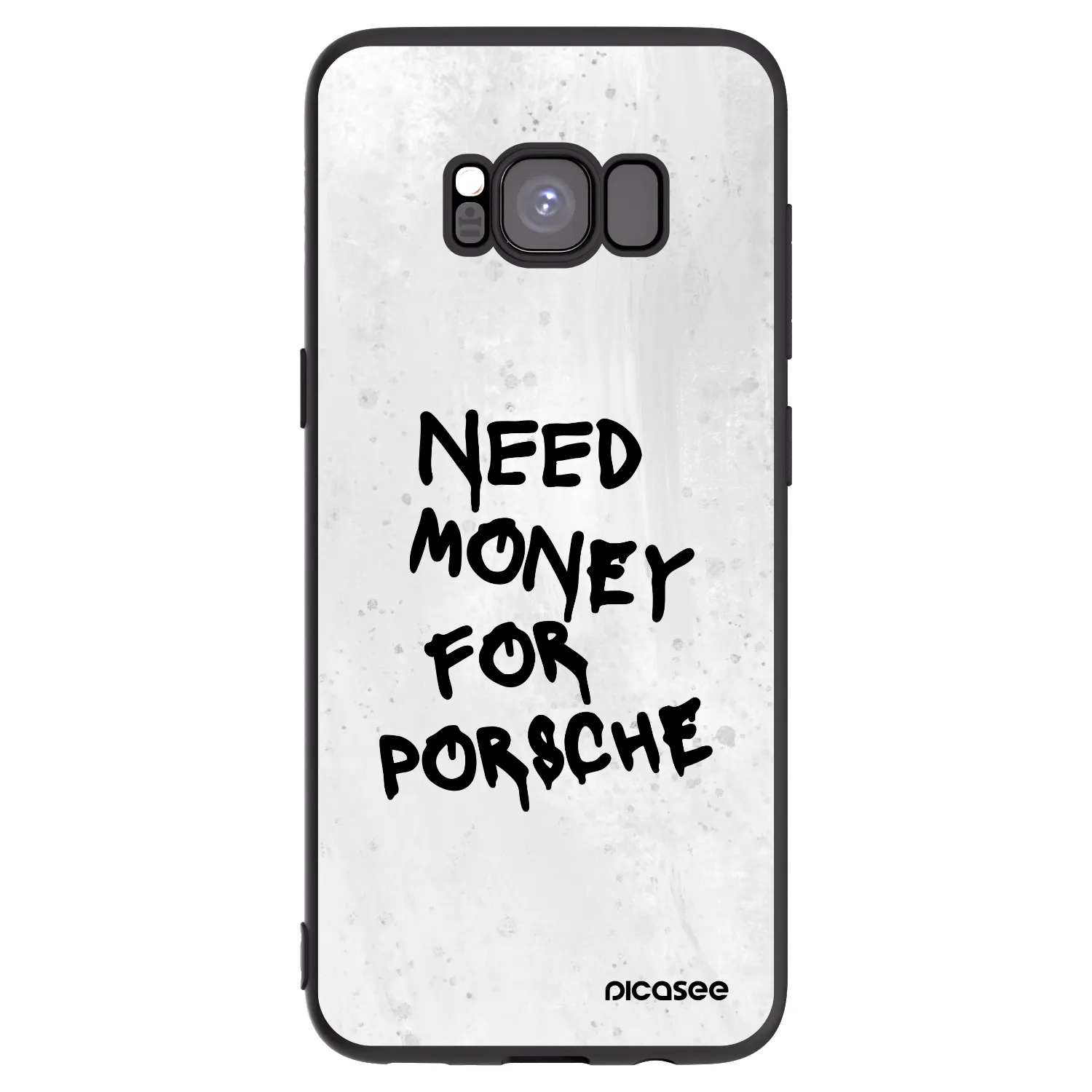 Picasee Μαύρη θήκη σιλικόνης για Samsung Galaxy S8 G950F - White Dollar