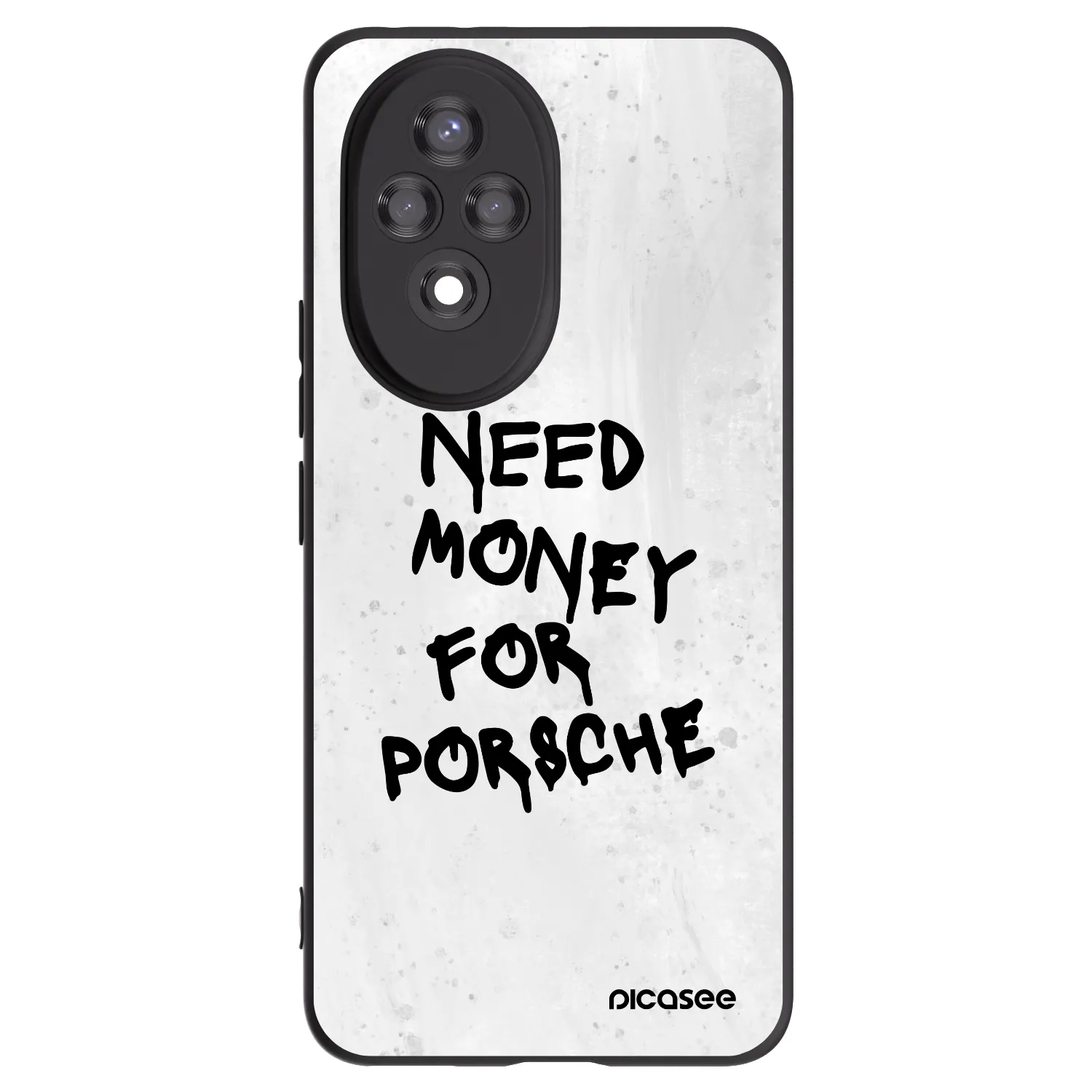 Picasee Μαύρη θήκη σιλικόνης για Honor 200 Pro 5G - White Dollar