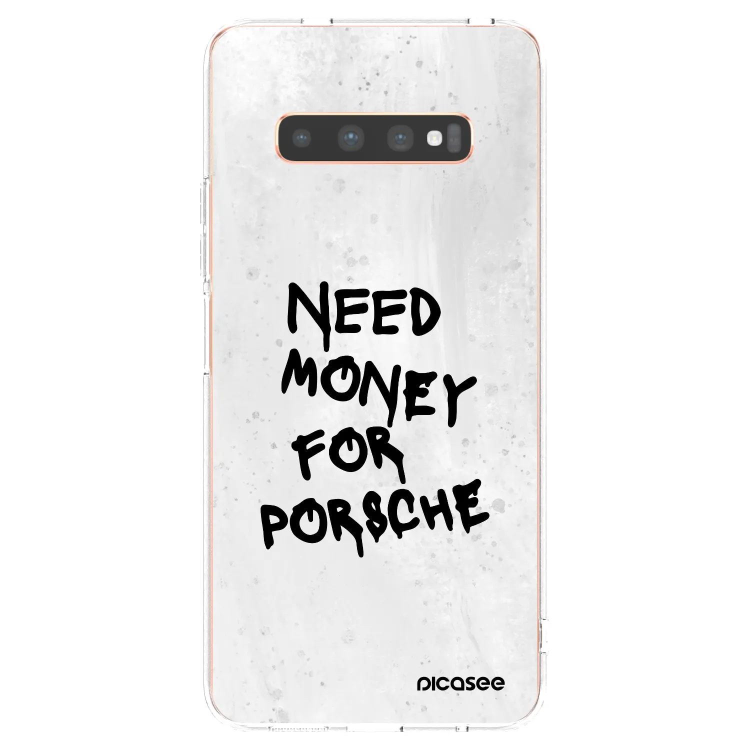 Picasee διαφανής θήκη σιλικόνης Samsung Galaxy S10 Plus G975 - White Dollar